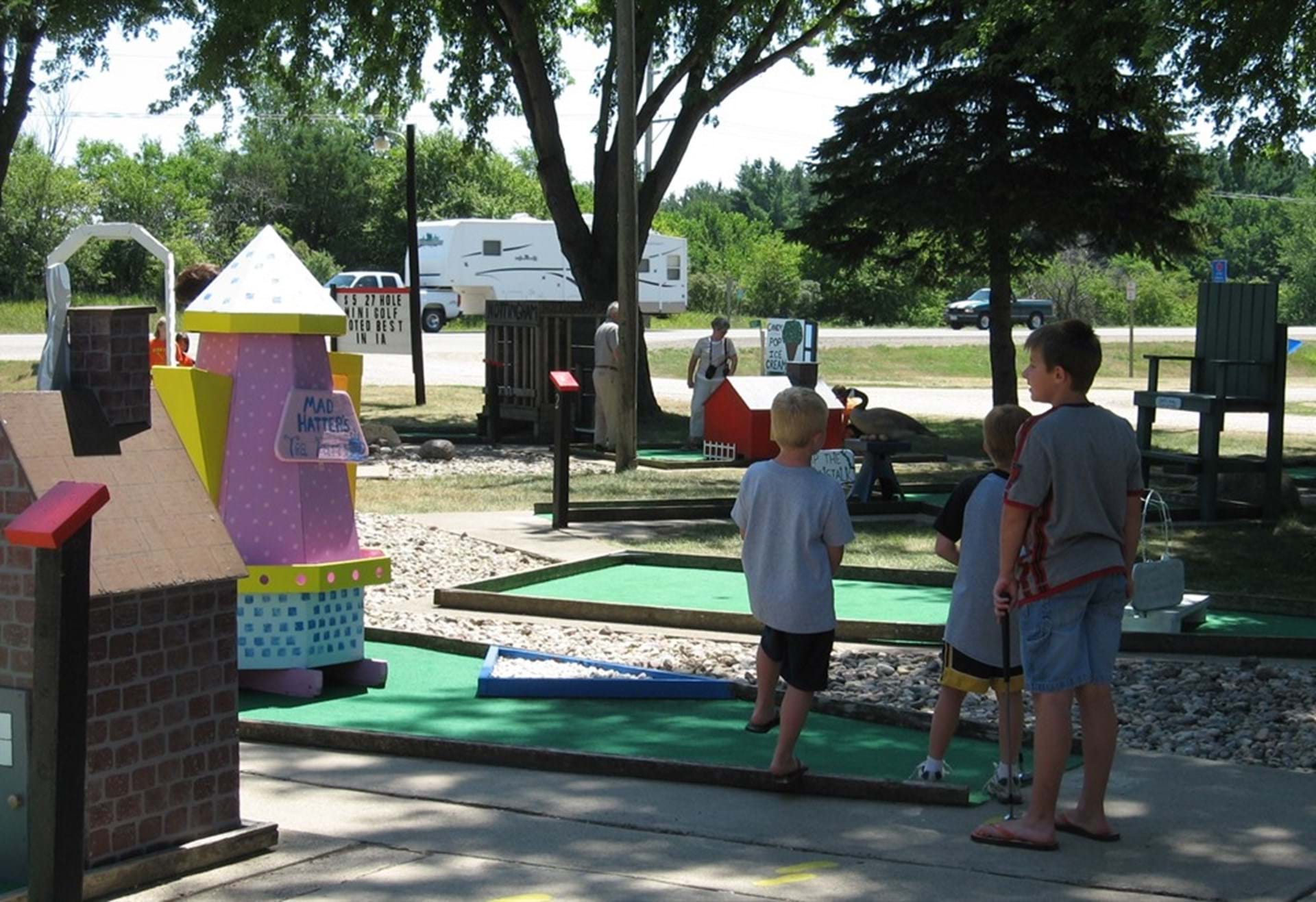 Family fun at the 27 Hole Mini Golf!