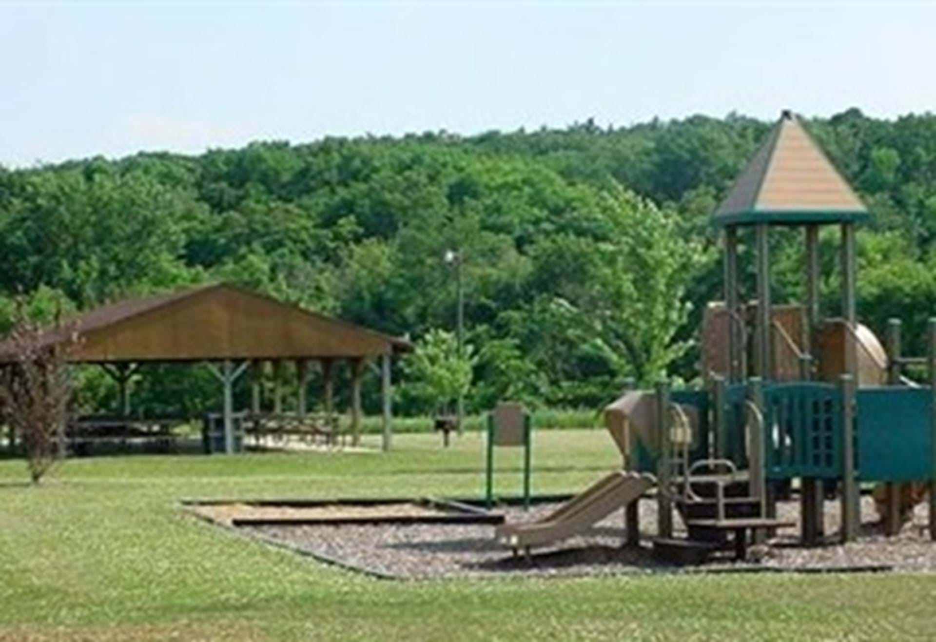 Playground & Shelter at Nature Center near campground