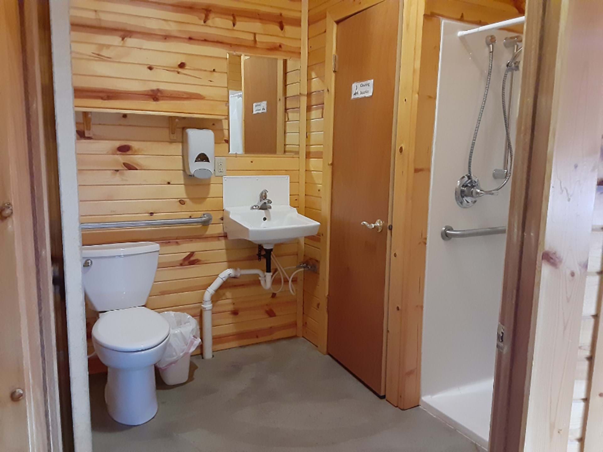 Restroom in Sportsman Park Cabin