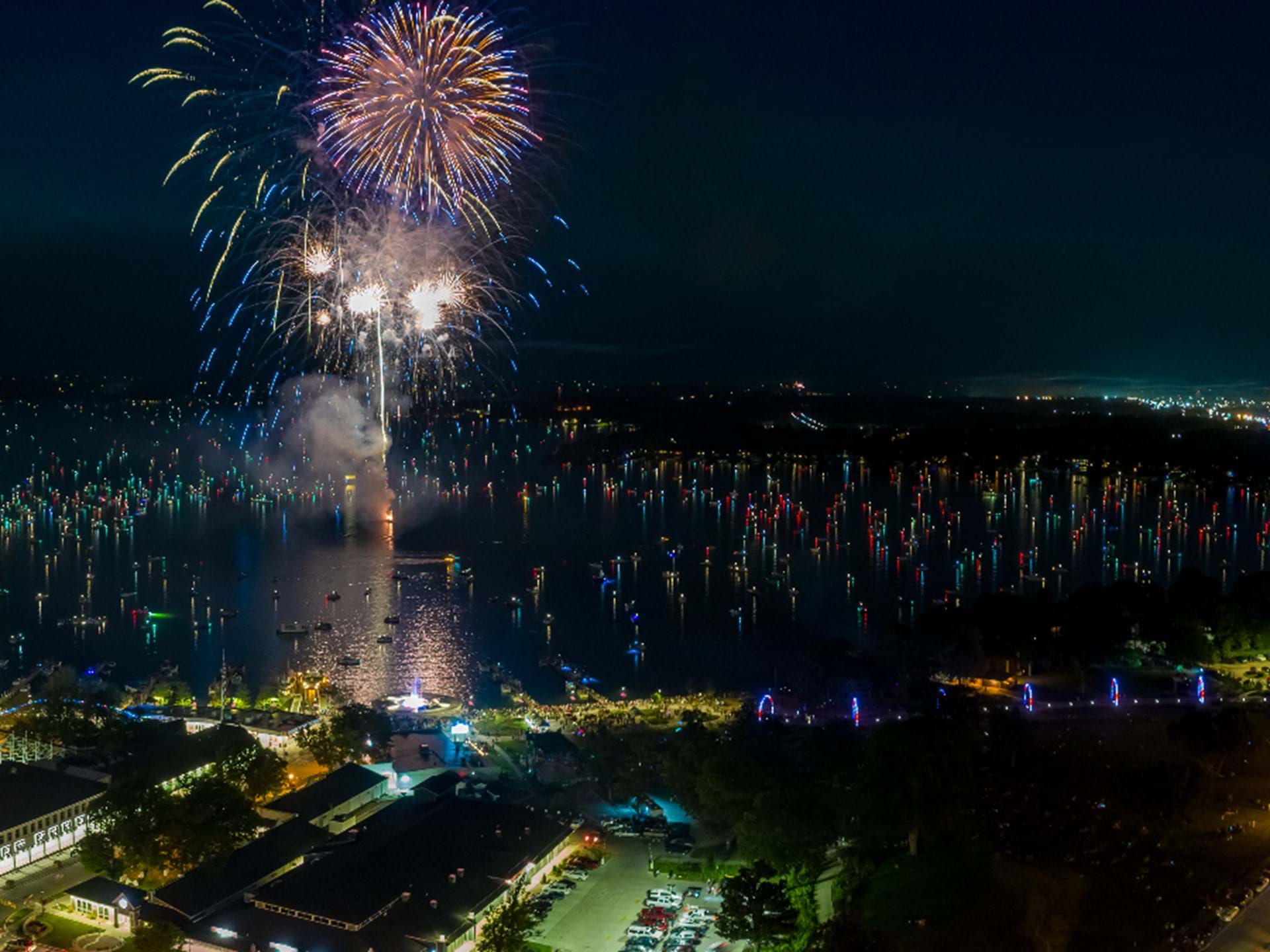 West Lake Okoboji fireworks take place every Saturday night in the summer.