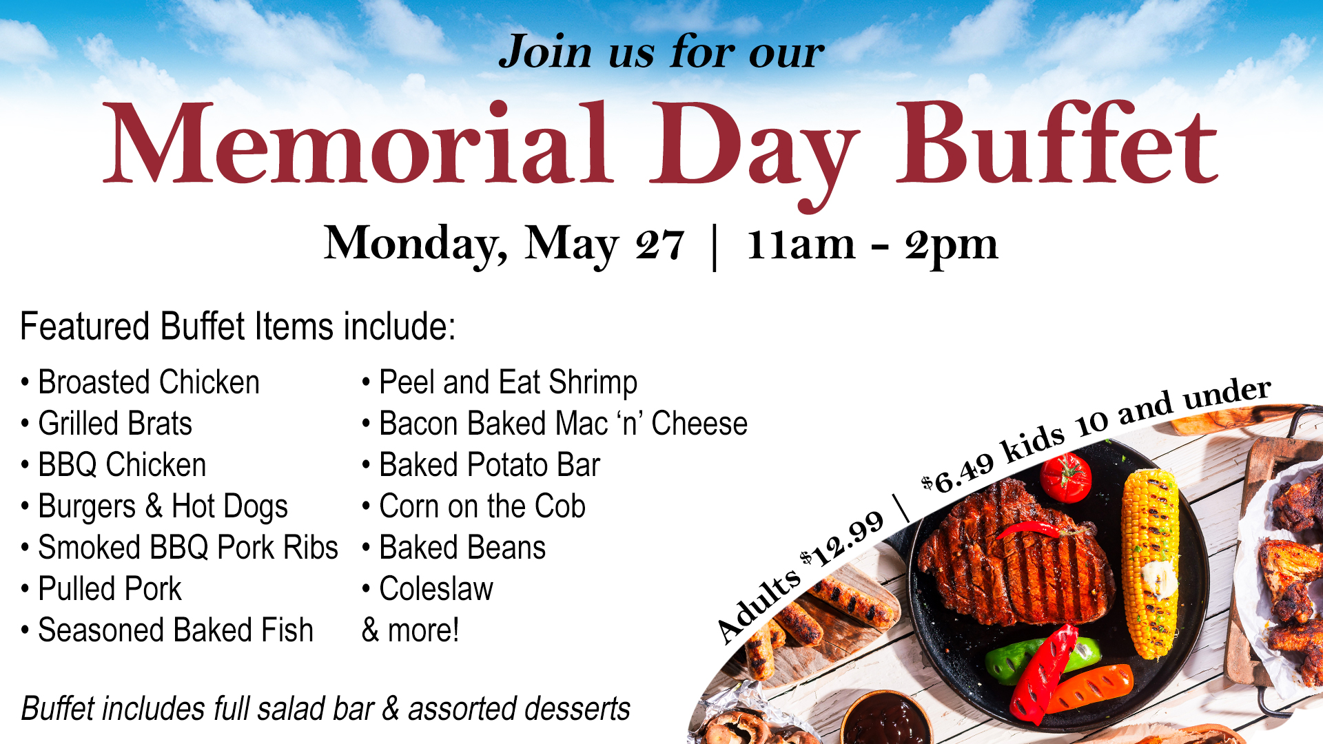 Memorial Day Buffet