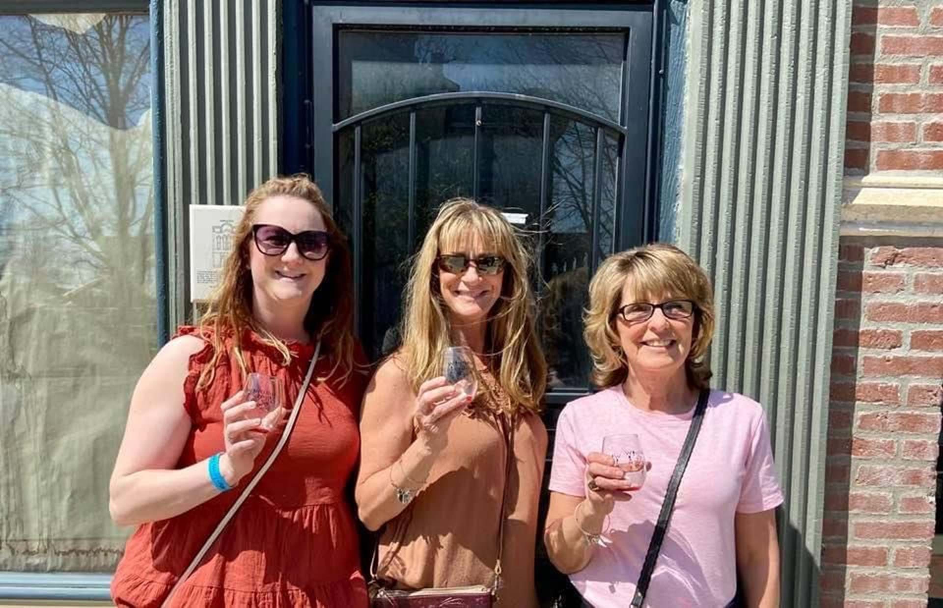 Participants at the Winterset Wine Walk
