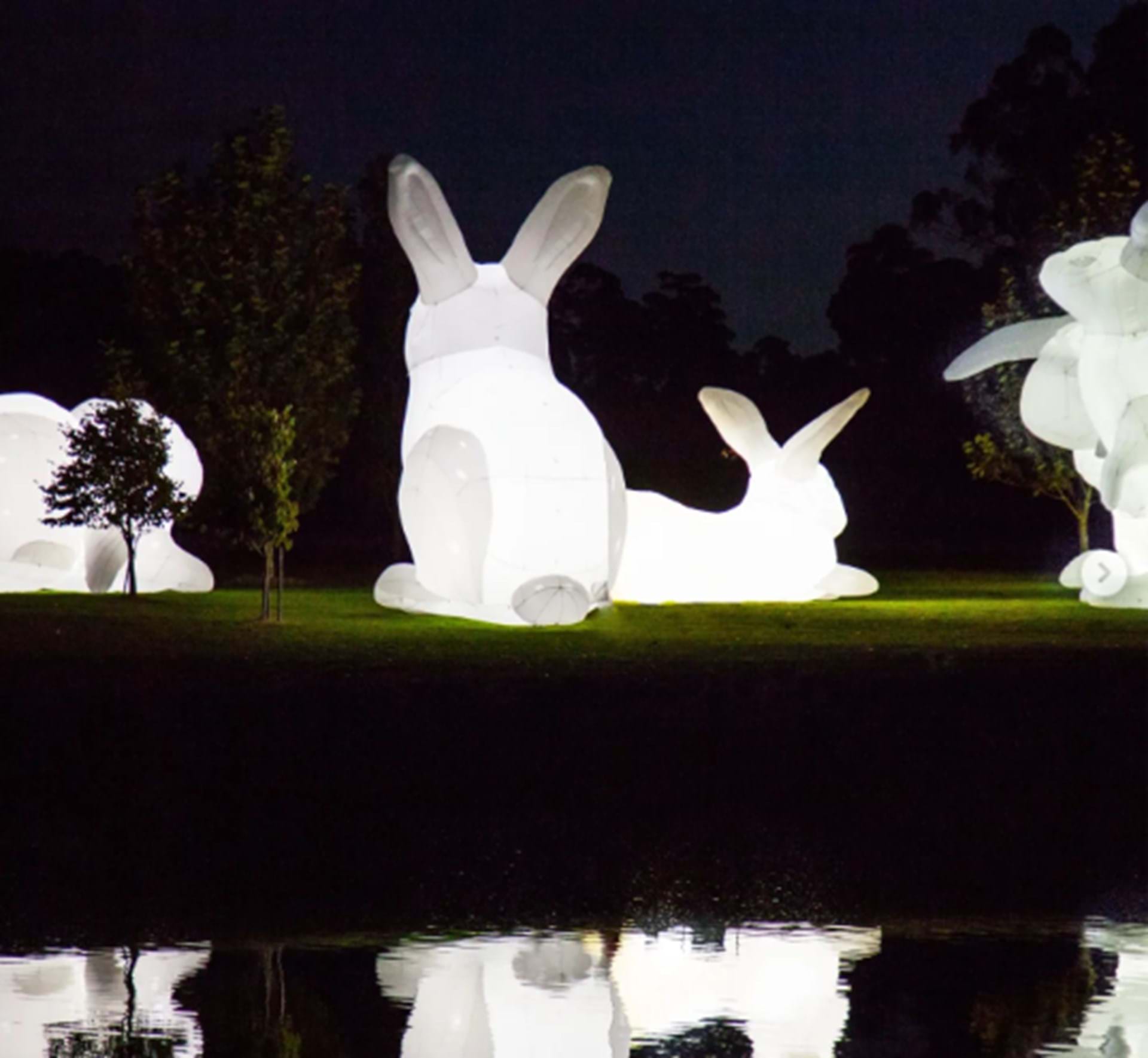 "Intrude" Bunny Sculptures
