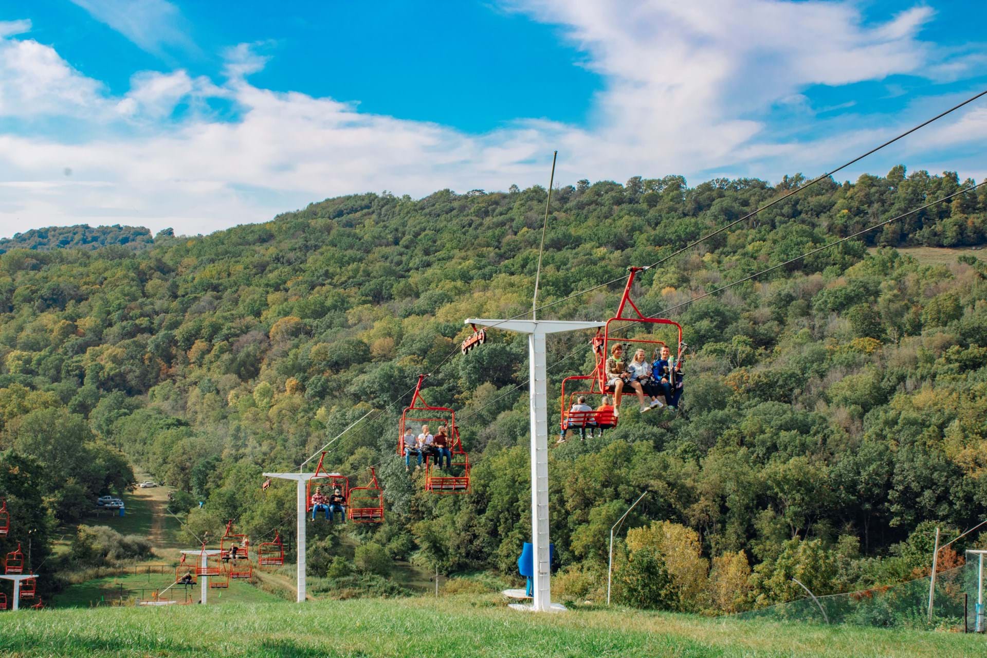 Chairlift Rides up the hillside for competitors and spectators