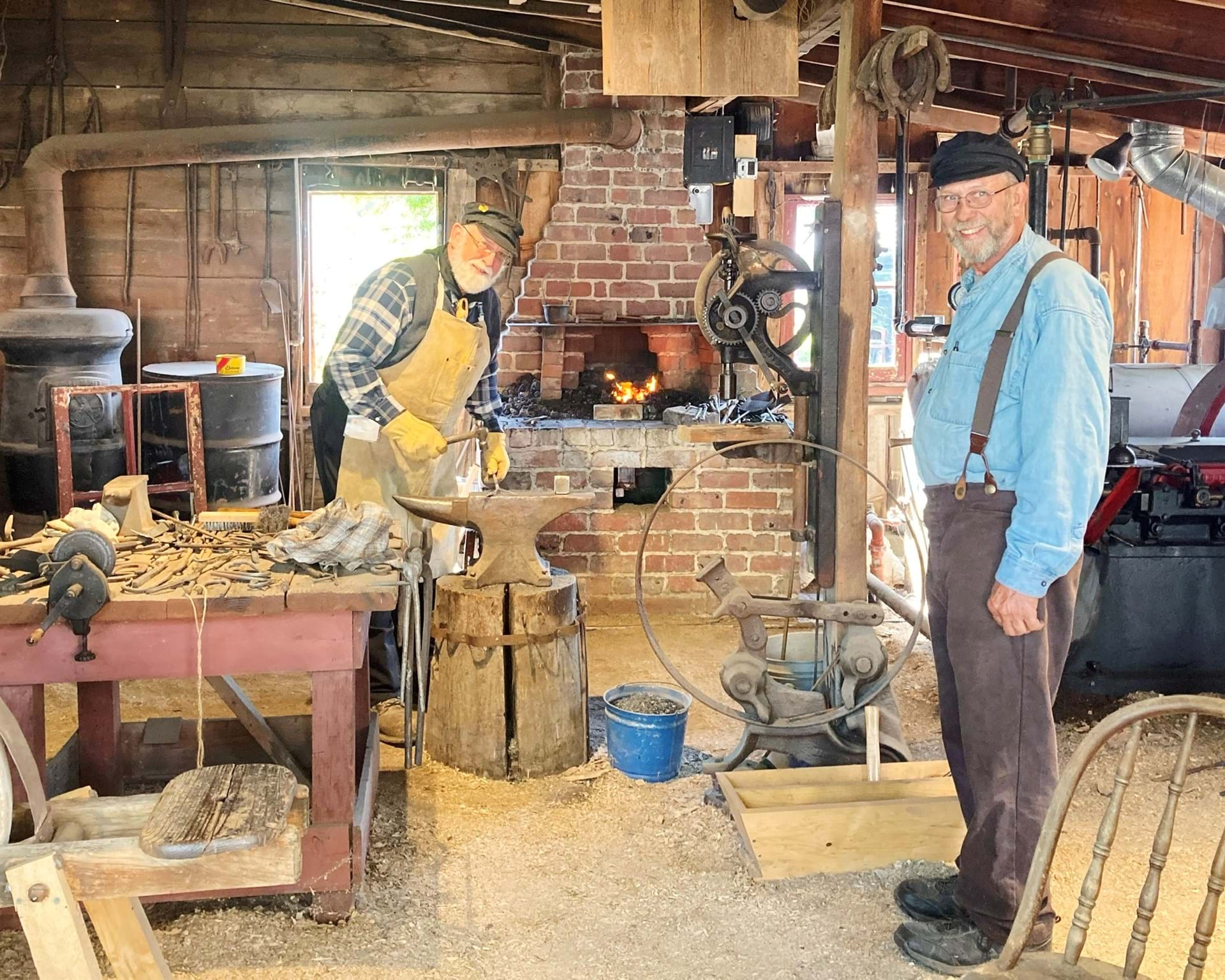 Learn from artisans like blacksmiths sharing their historic crafts.