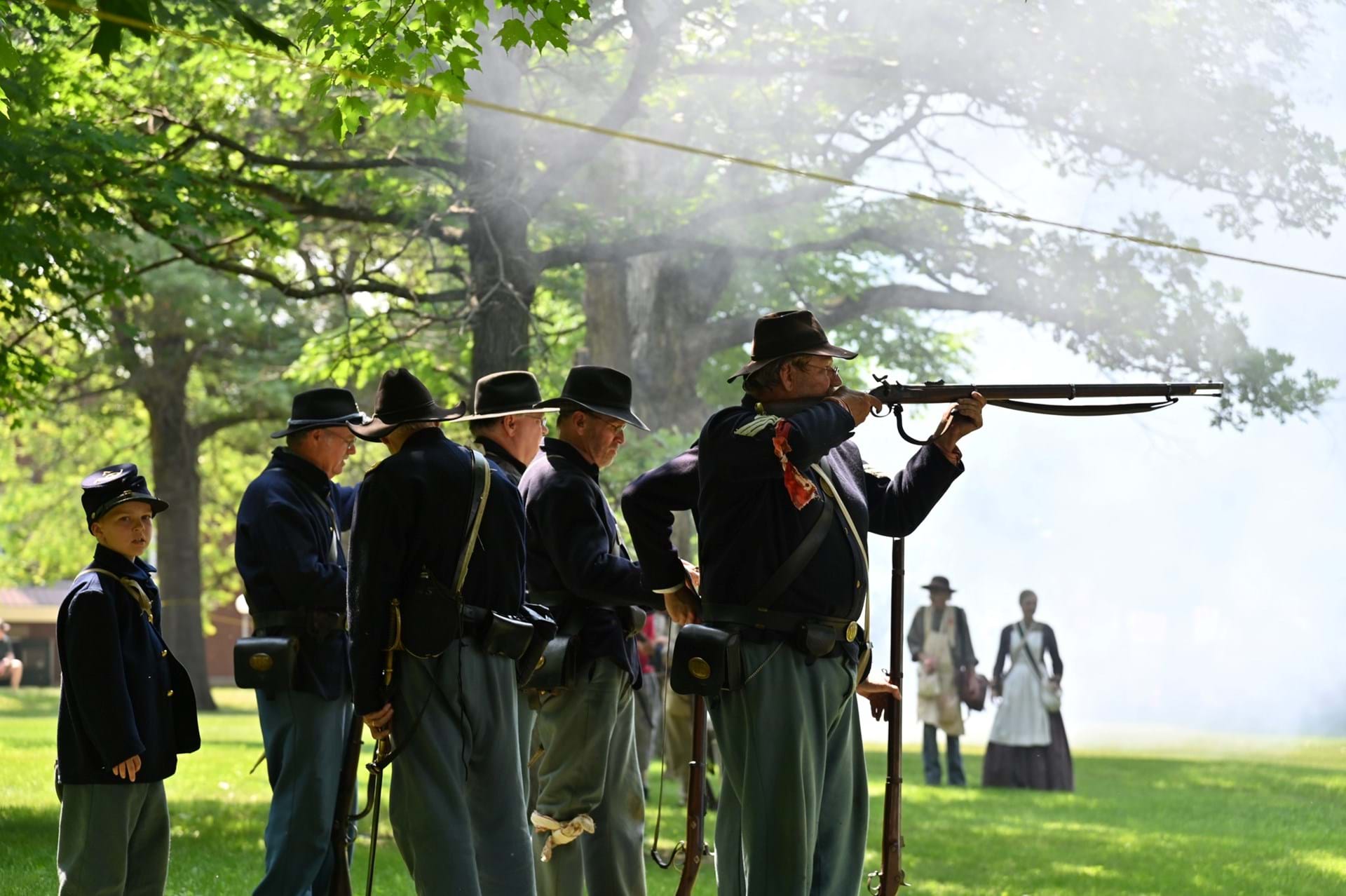 Battle re-enactment in action.