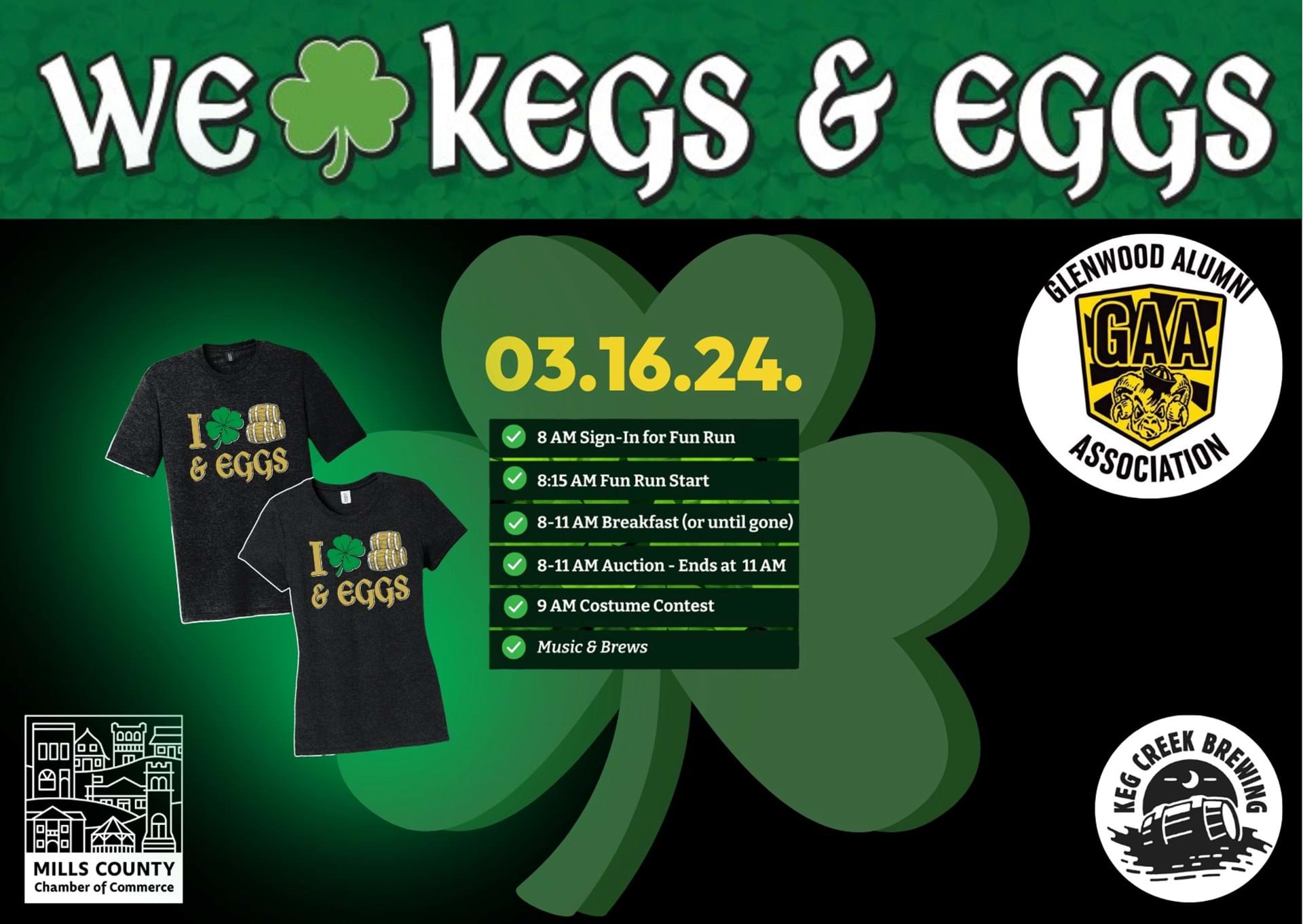 Starts at 8 am
