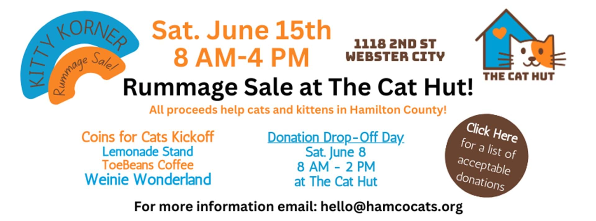The Cat Hut Rummage Sale!