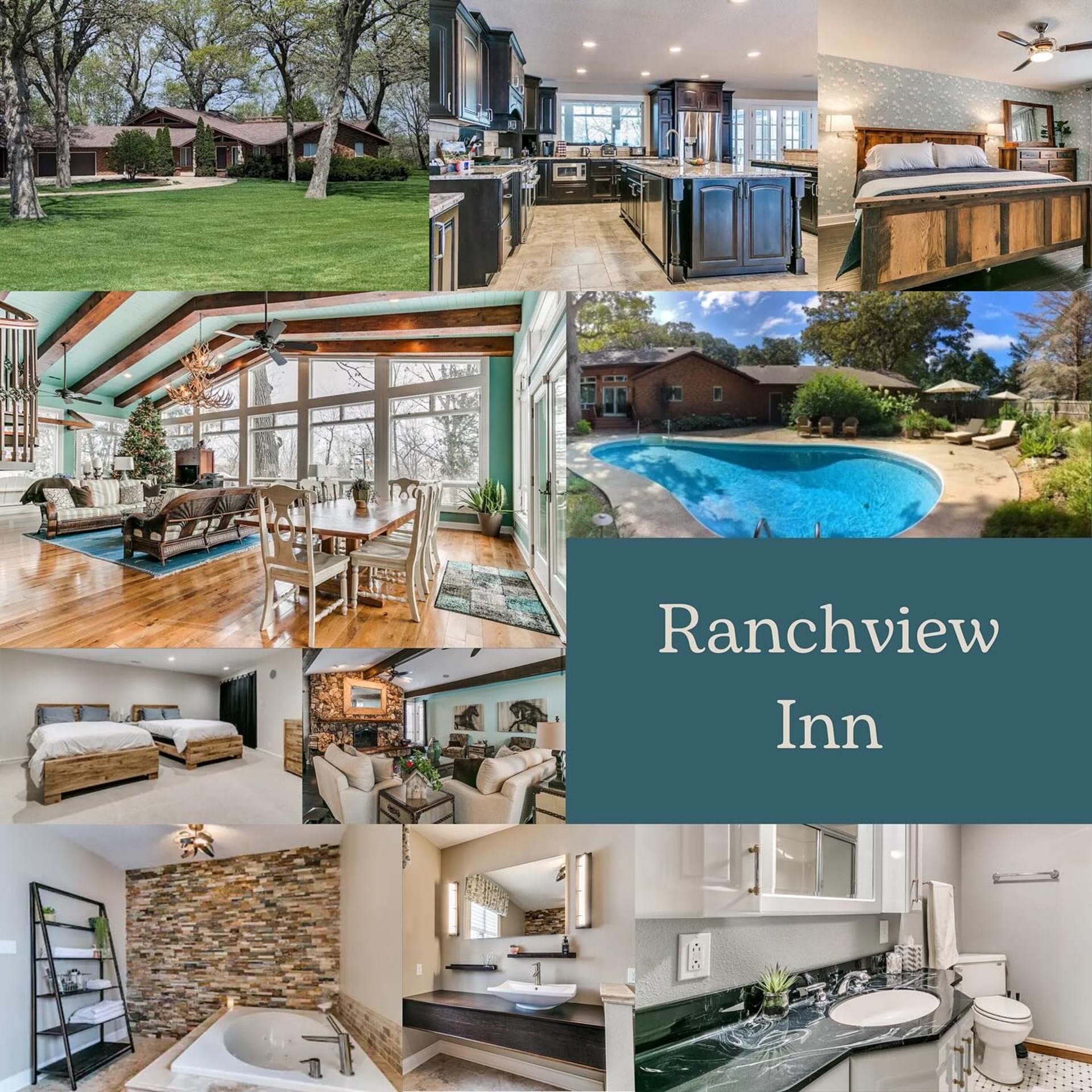The Ranchview Inn is the ultimate retreat, nestled on a sprawling wooded one-acre lot, Ranchview Inn is a unique home with its private ranch-style charm.