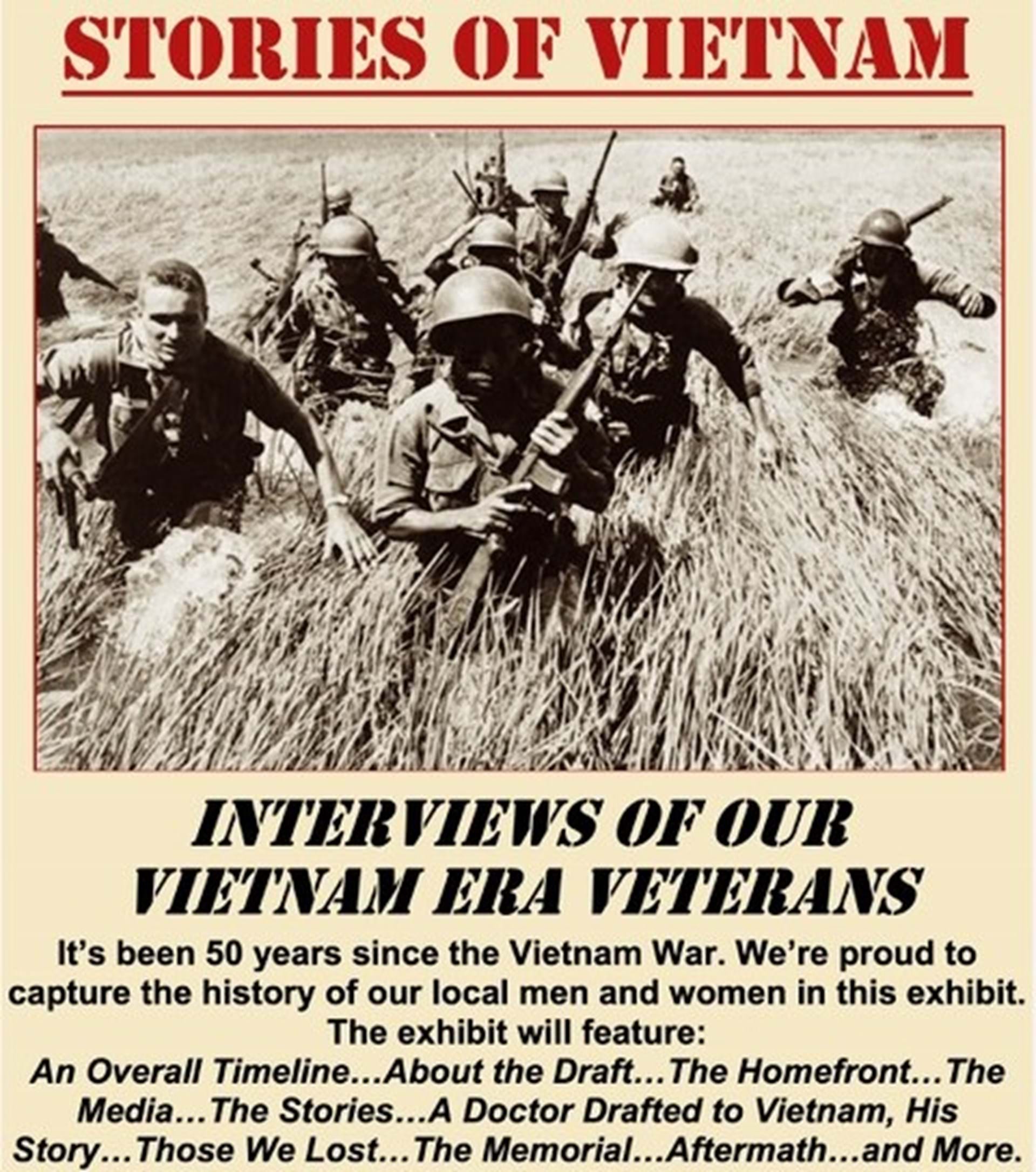 Over 30 interviews with local Vietnam Veterans