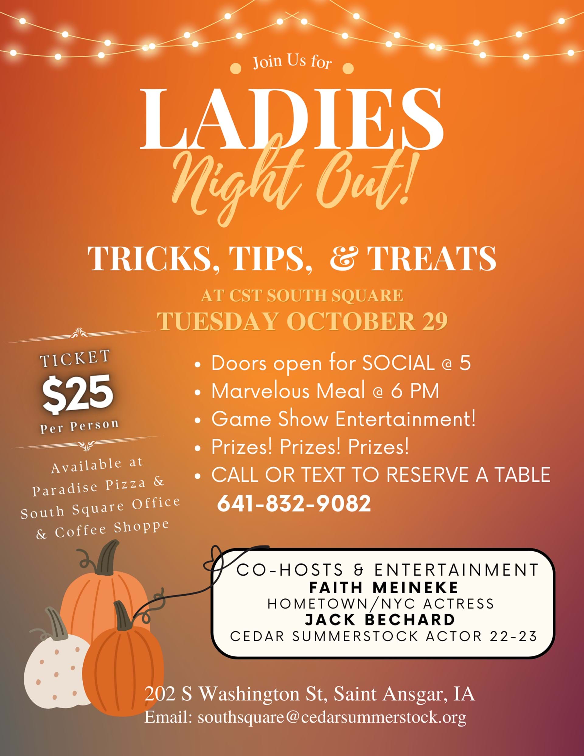 Join us for Ladies Night Out!