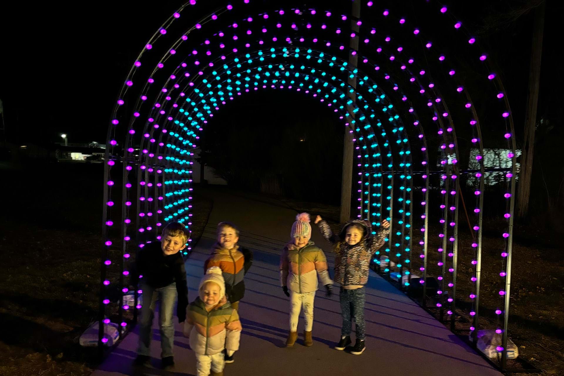 Kids Enjoy our Animated Light Tunnel