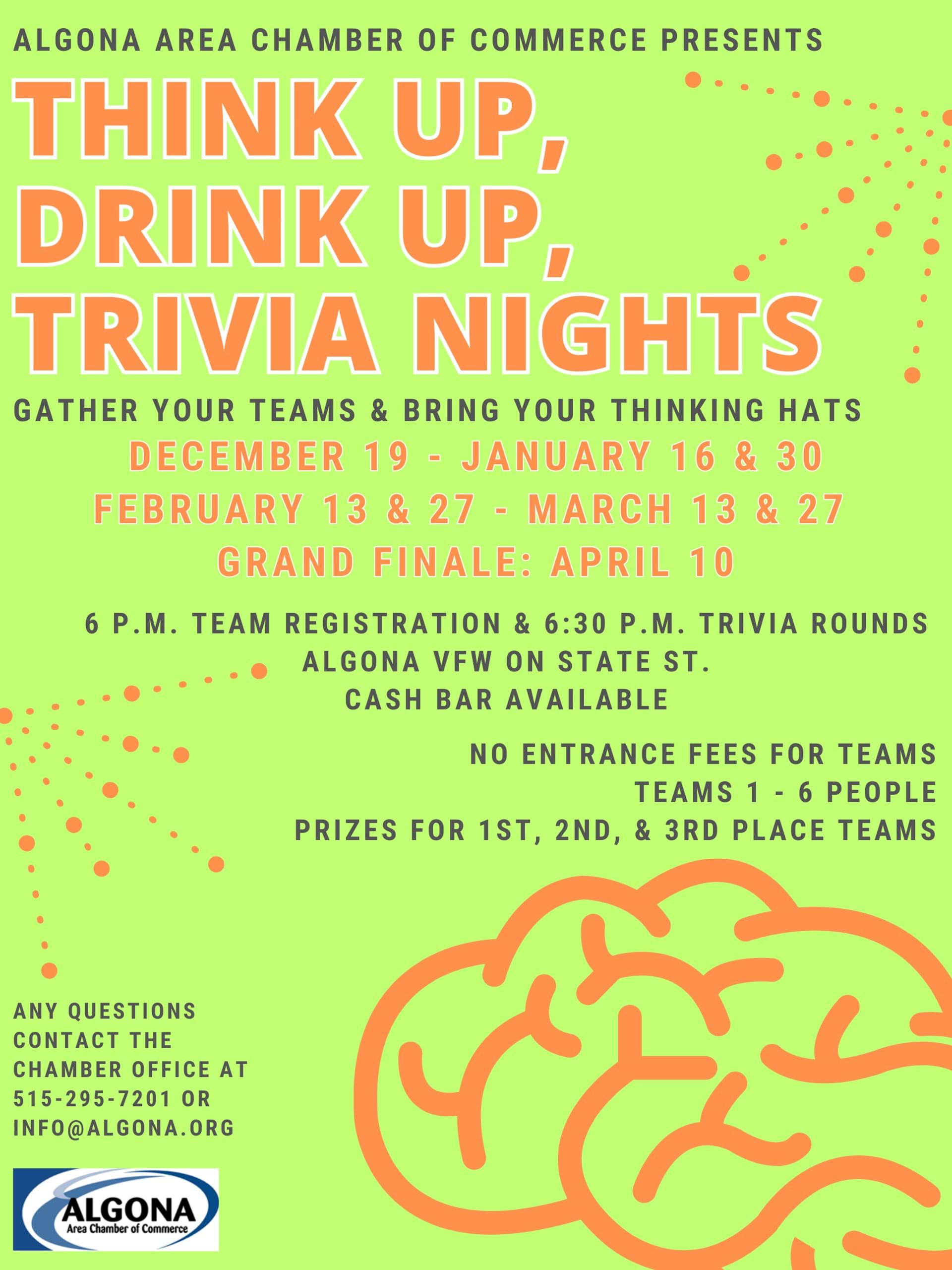 Think Up, Drink Up Trivia Nights 