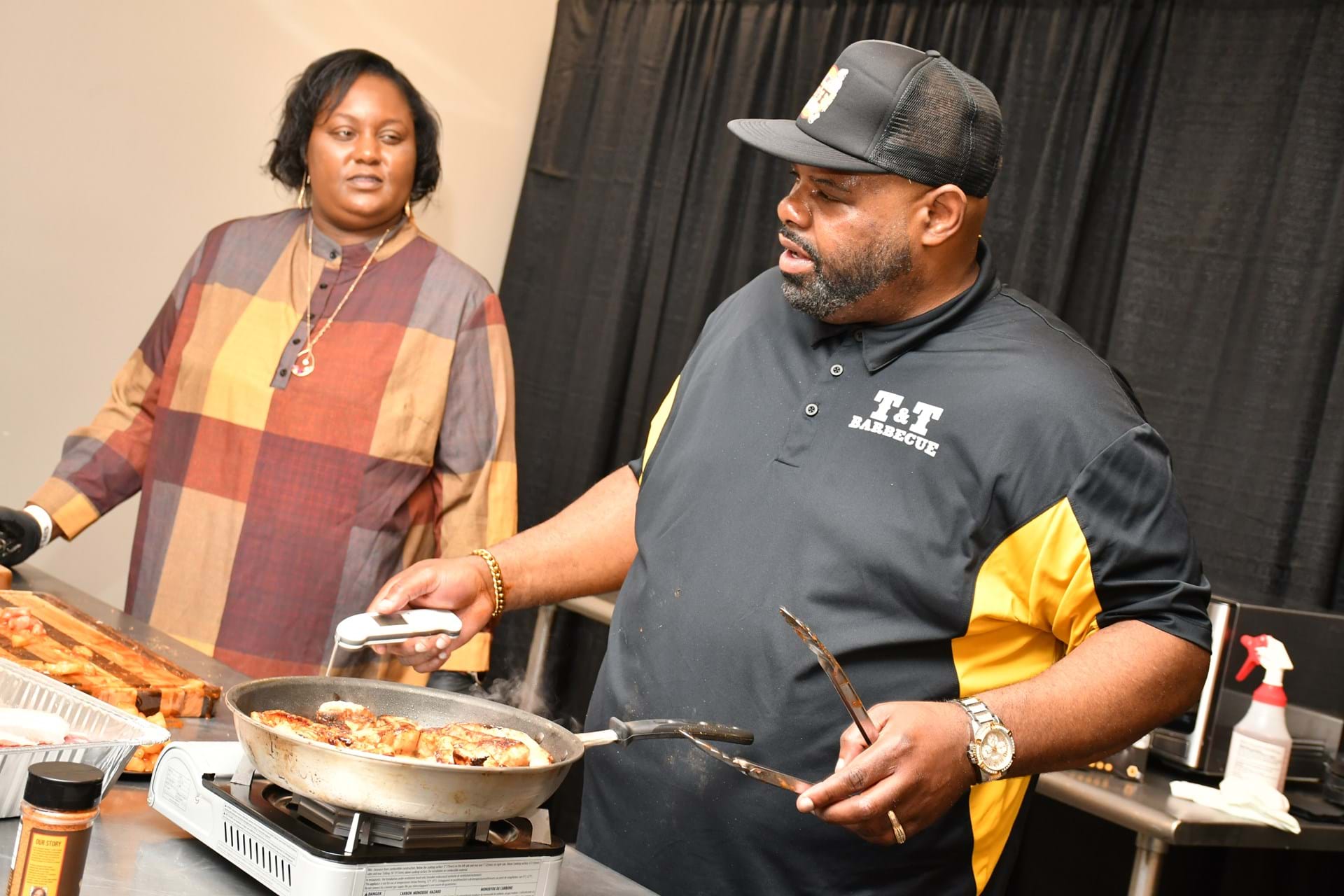 Cooking demonstration with T&T Barbeque