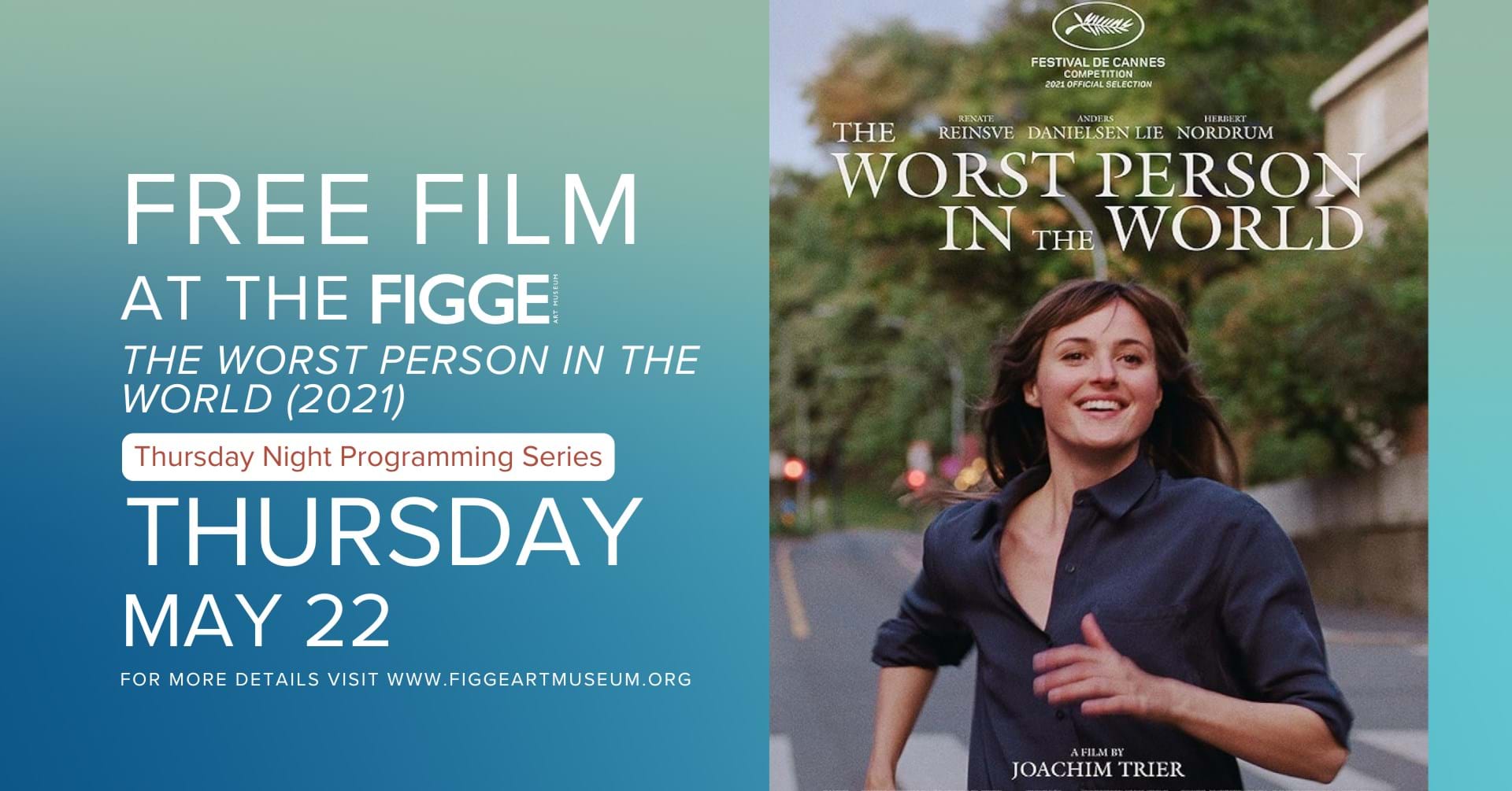 Free Film at the Figge: The Worst Person in the World (2021)