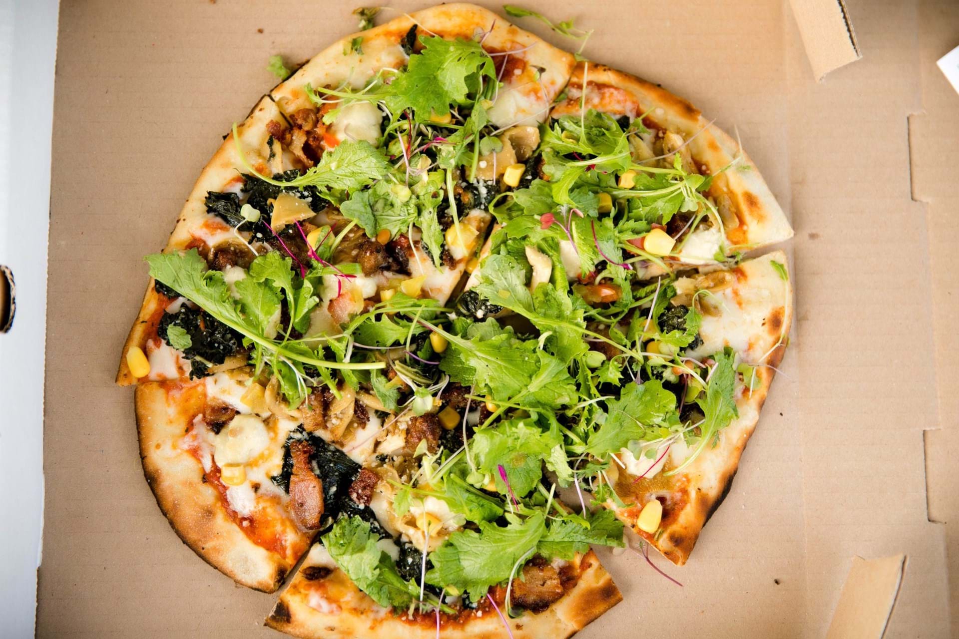 Pizza with farm-fresh ingredients