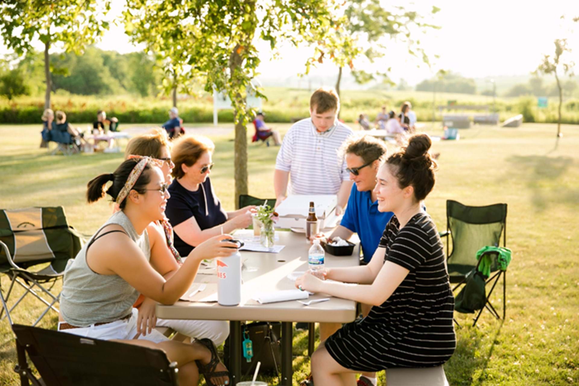 Gather with friends and family
