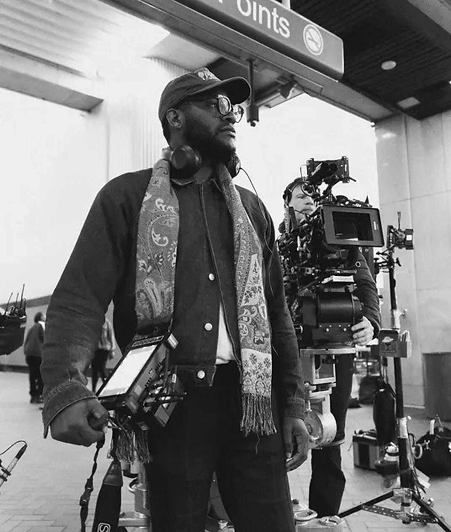 Director David Fortune on the set of Color Book