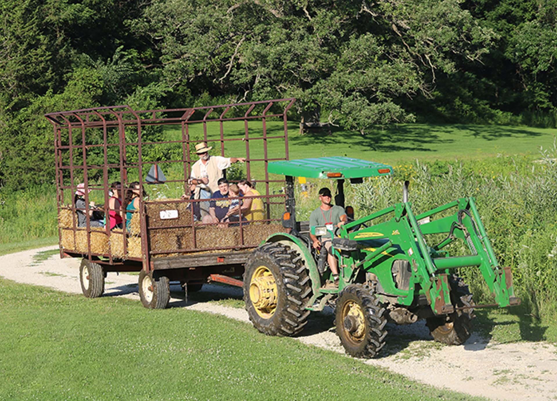 Hay ride at Heritage Farm