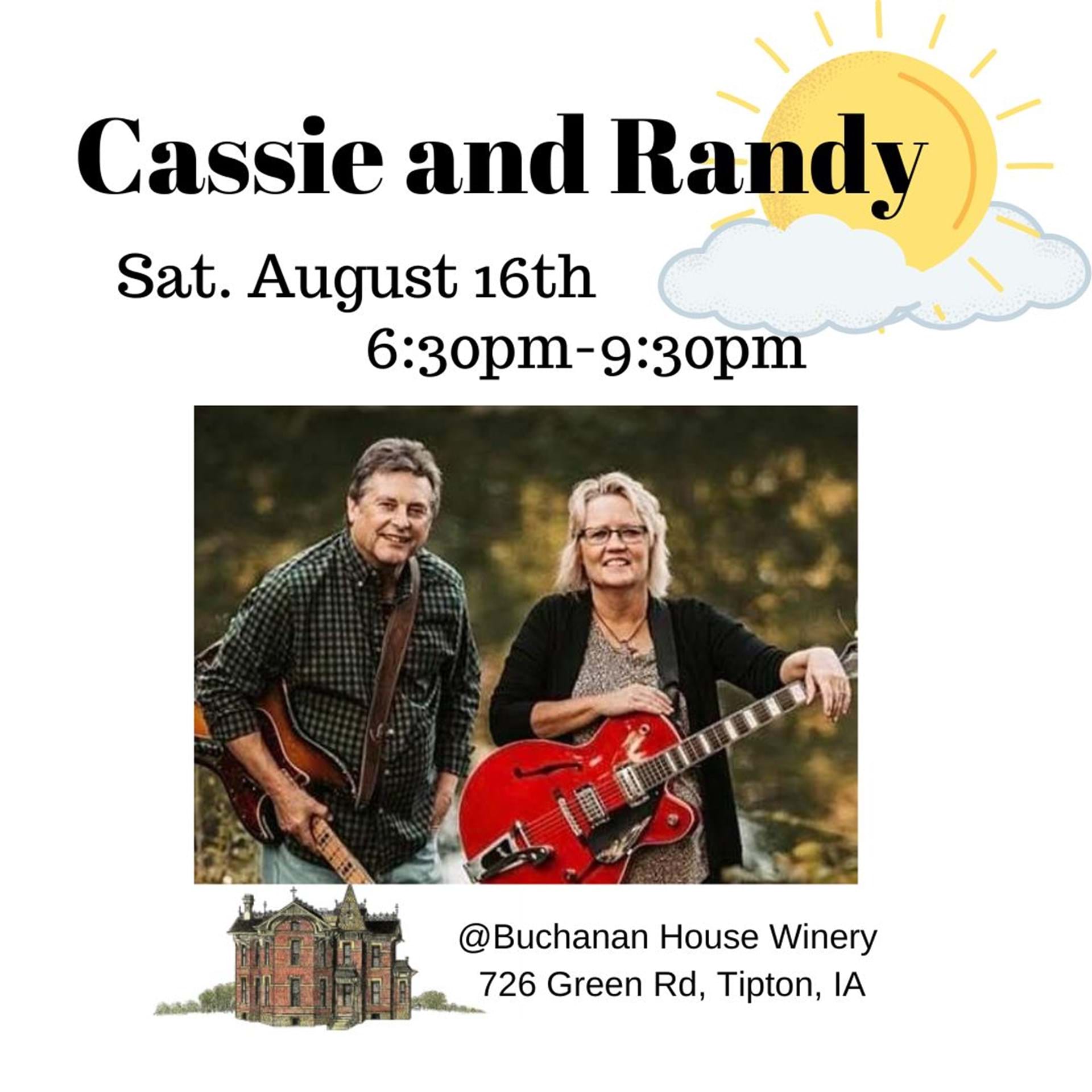 Live Music Featuring Cassie & Randy August 16th