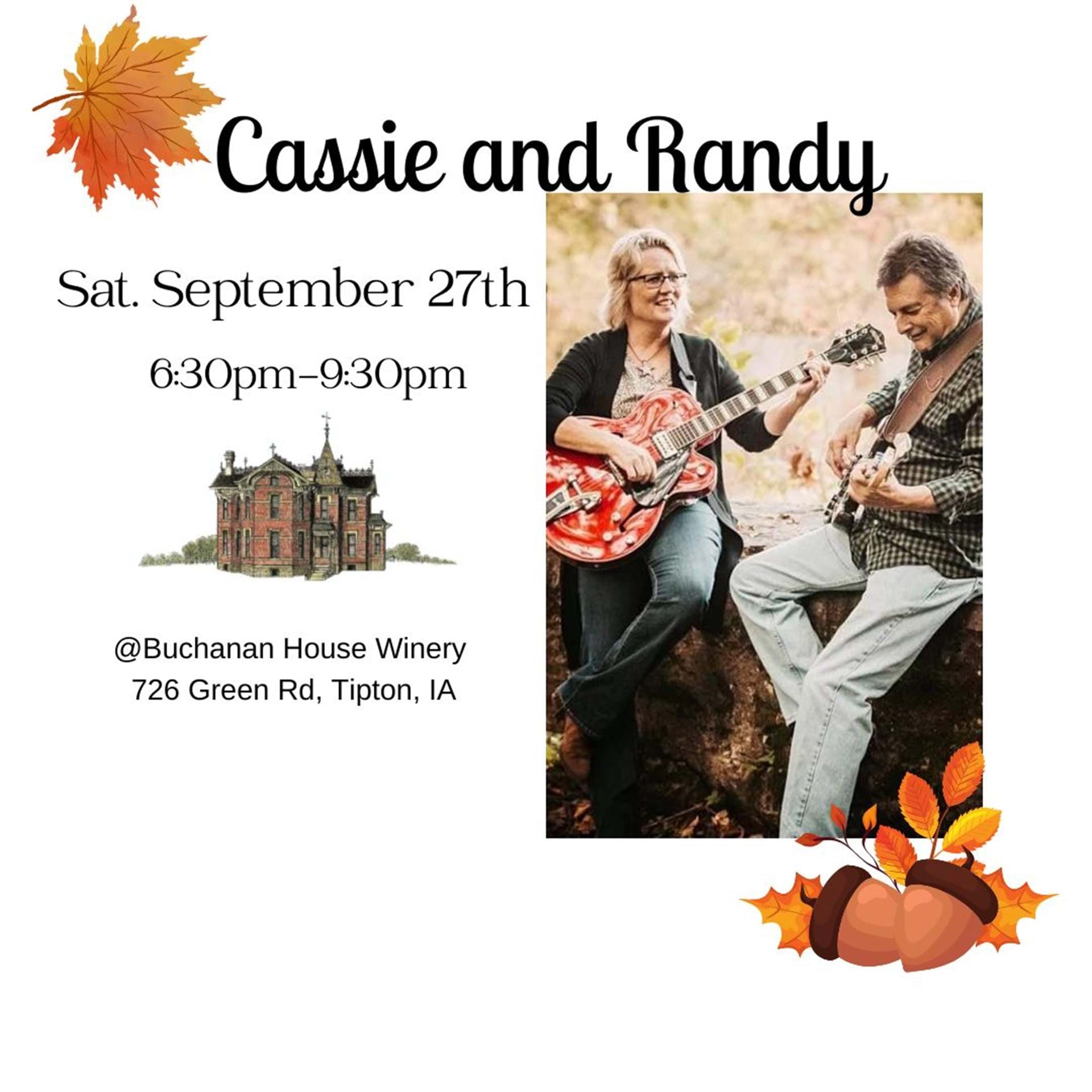 Cassie & Randy Live Sept. 27th