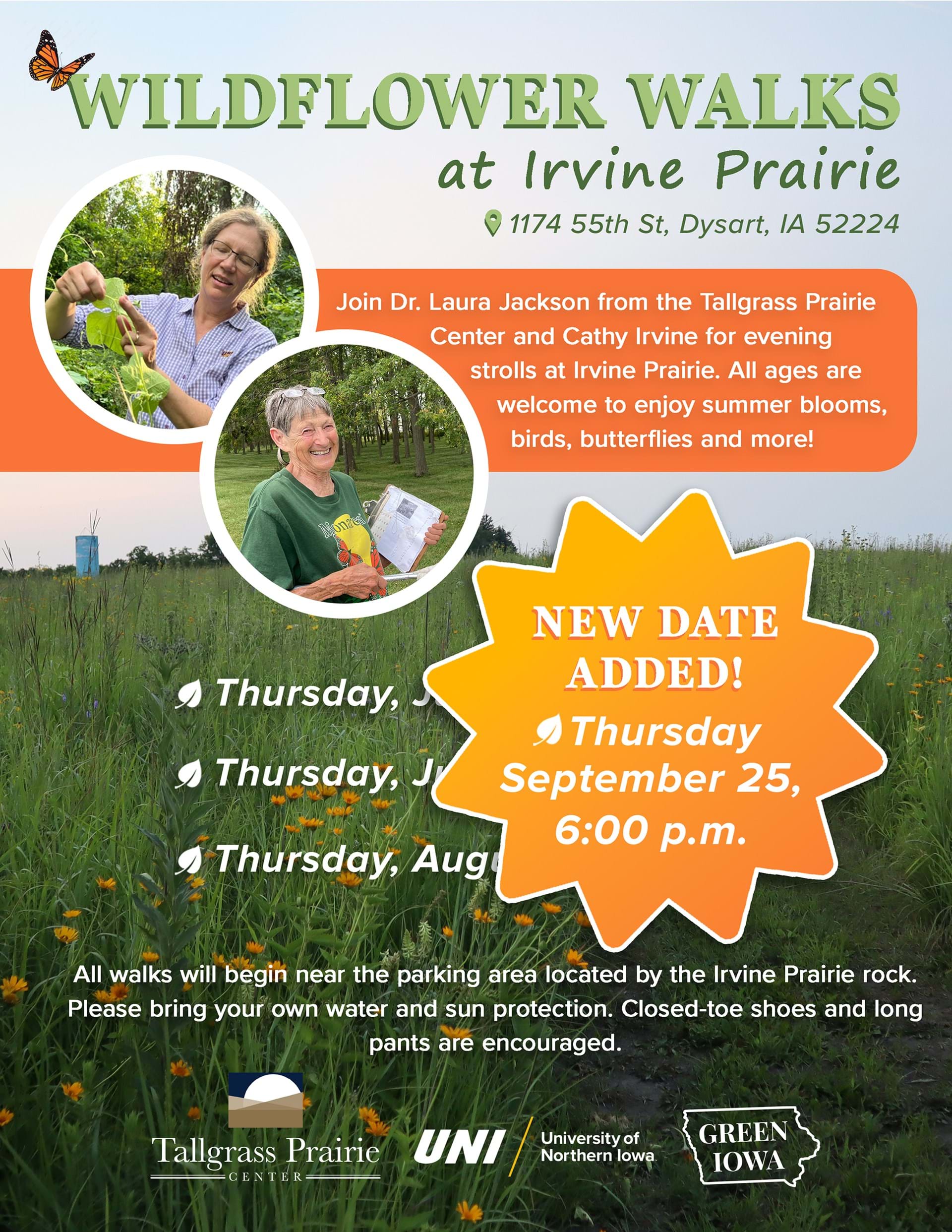 Irvine Prairie Wildflower Walks Poster