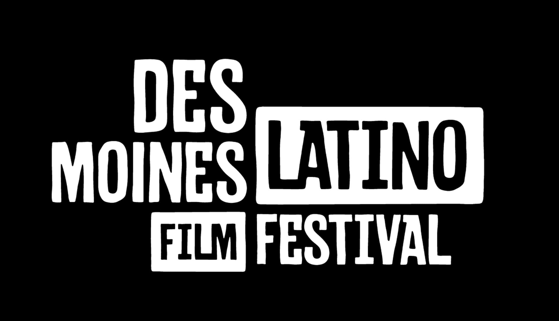 Des Moines Latino Film Festival logo white