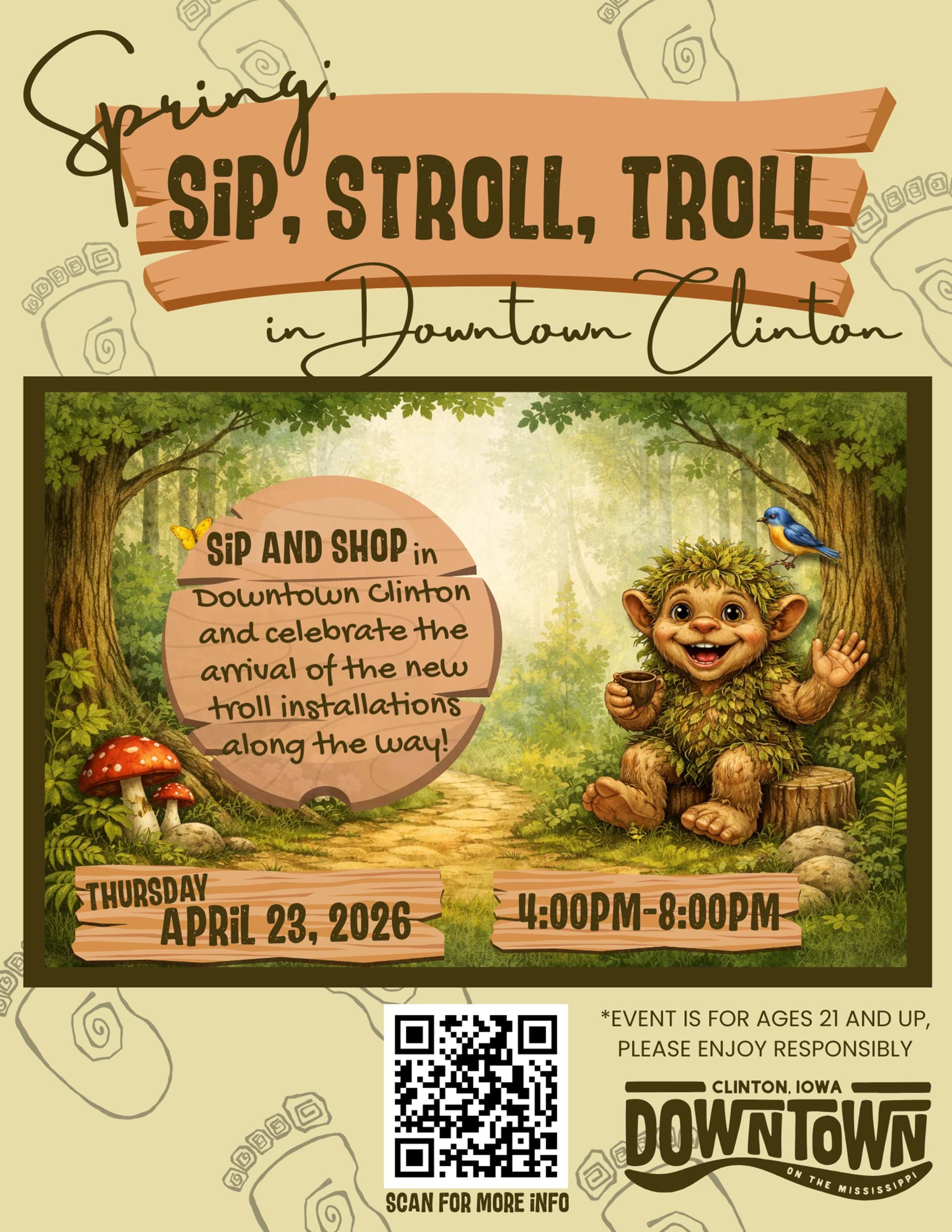 Spring Sip, Stroll, Troll