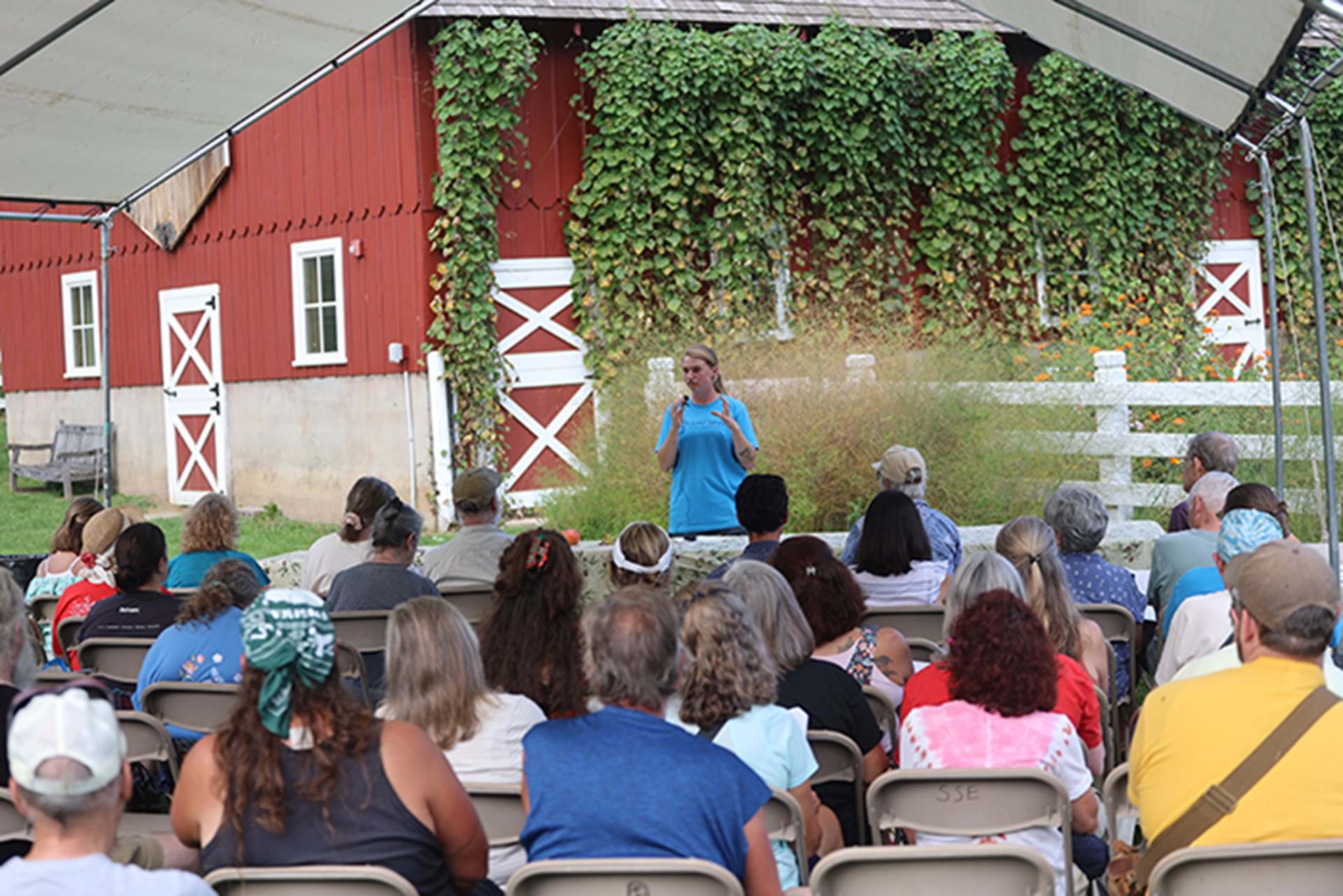 A workshop on how to grow tomatoes.