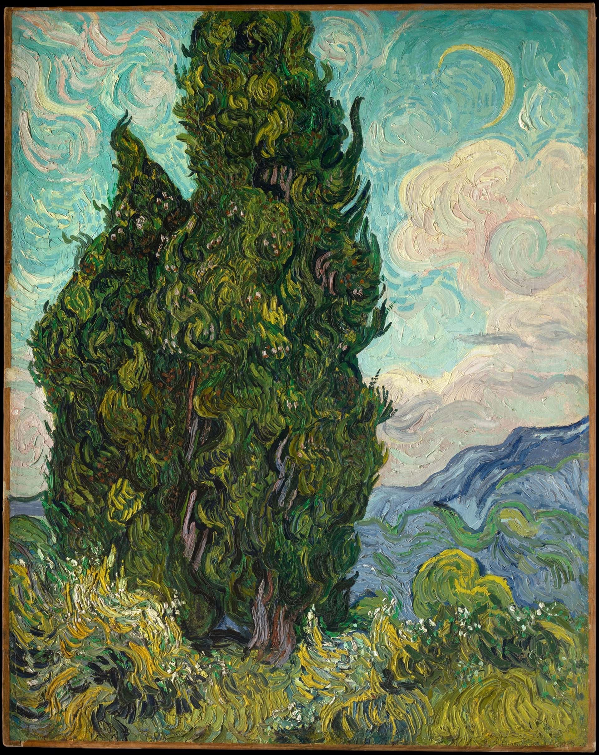 Van Gogh Cypress Trees