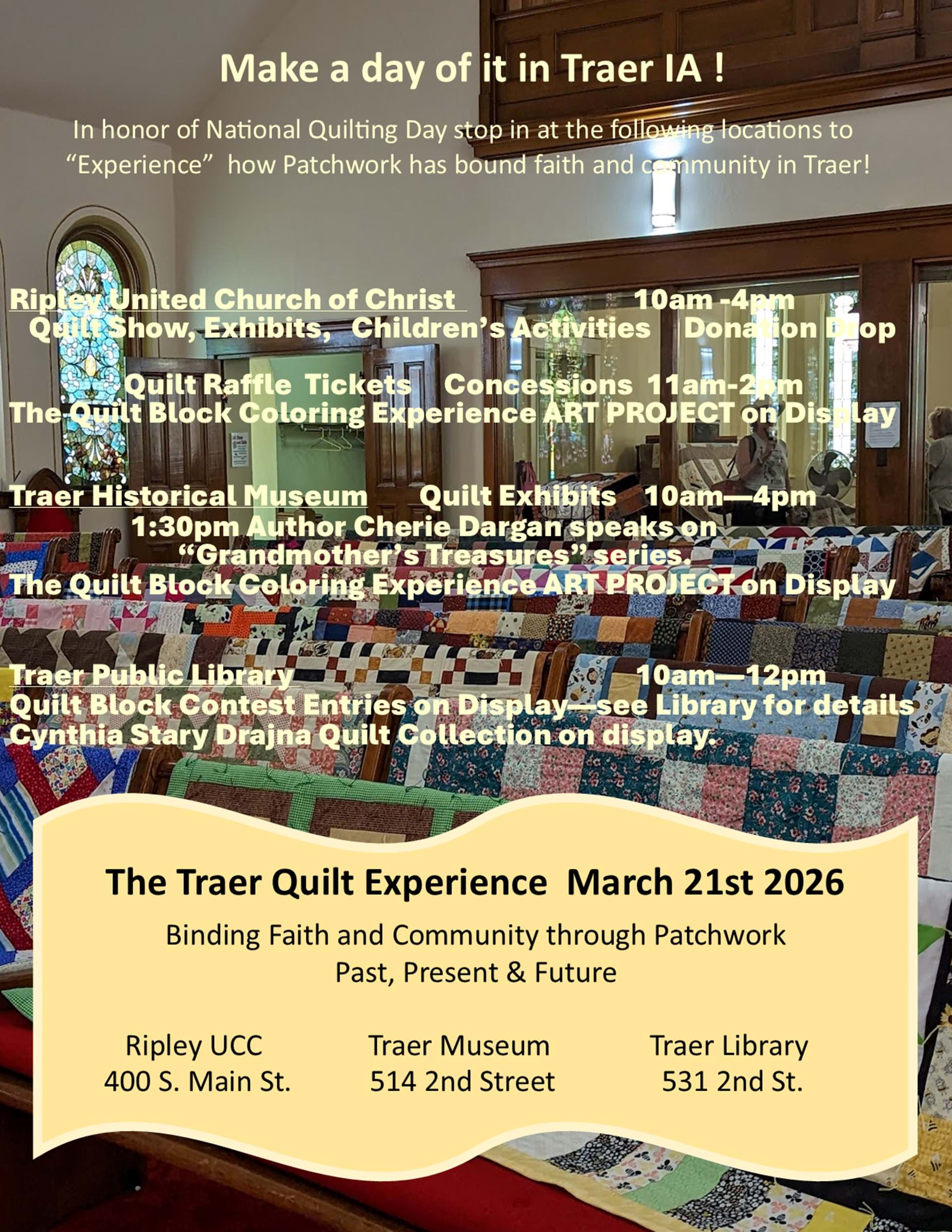The Traer Quilt Experience Ripley UCC 
