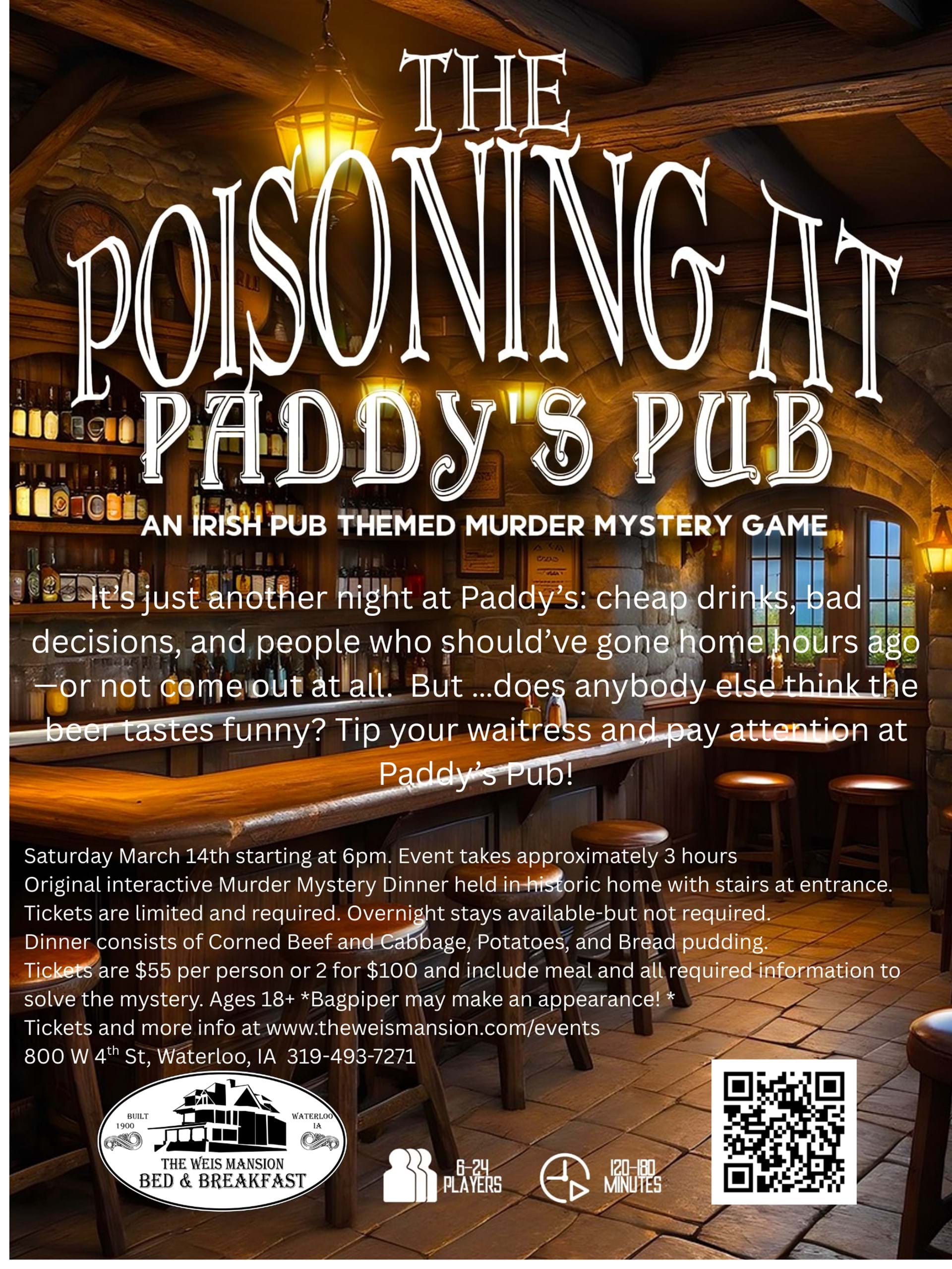 Paddy's Pub Mystery Dinner