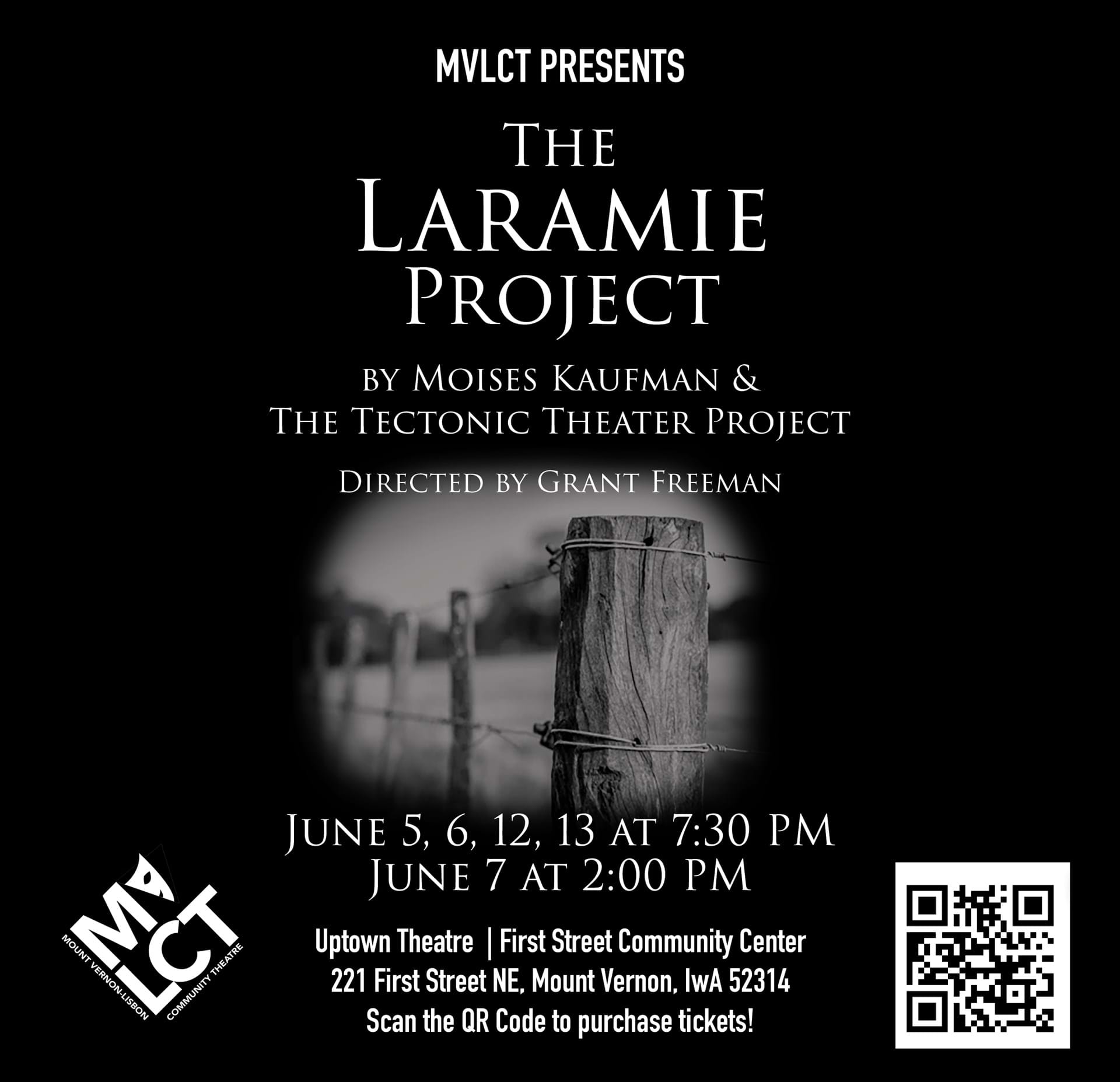 MVLCT Presents: The Laramie Project  June 5-13, 2026