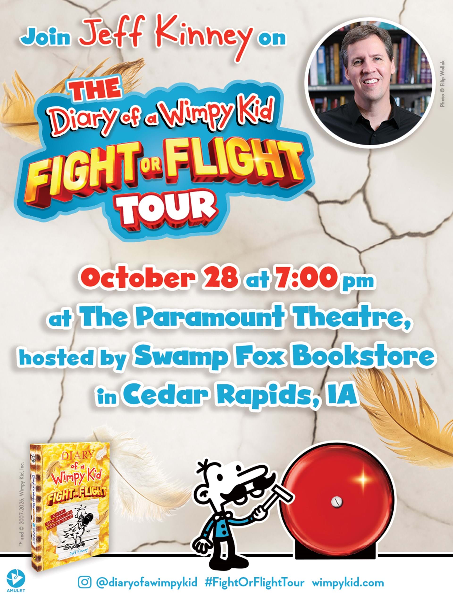 Jeff Kinney at the Paramount Theatre in Cedar Rapids, IA on October 28, 2026
