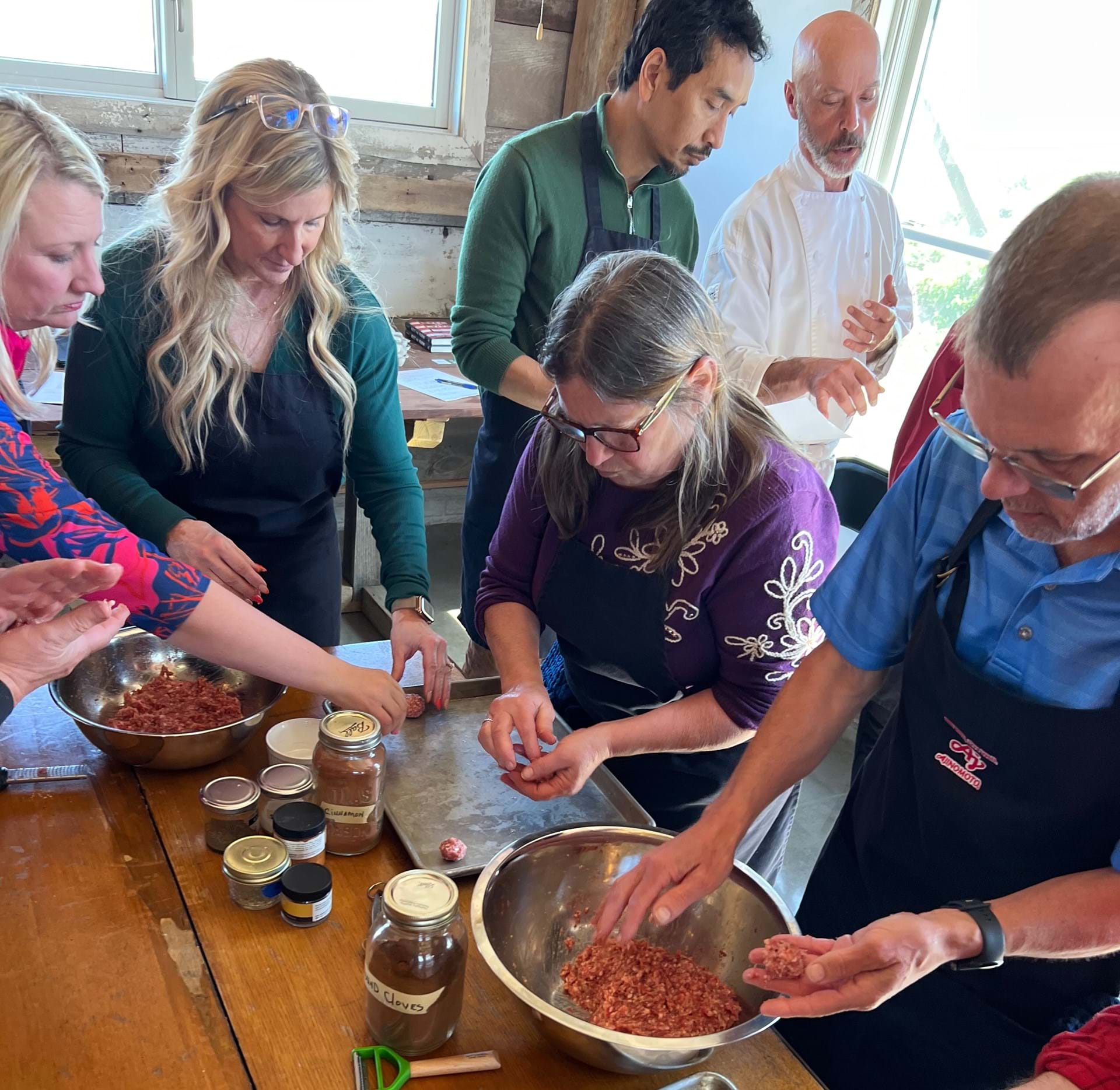 Students at a cooking class at Whippoorwill School