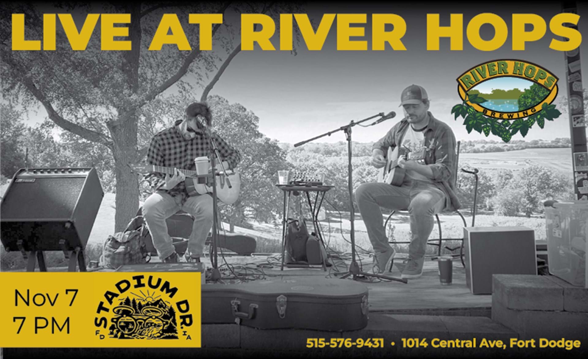 fStadium Drive performing Live at River Hops on November 7th at 7PM