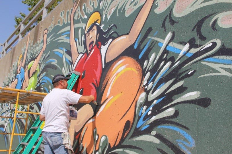 Whitewater Park Mural, Manchester, Iowa