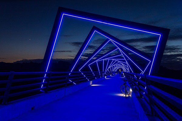 Only-In-Iowa Events: Full Moon Rides on the High Trestle Trail, Slater to Woodward Iowa