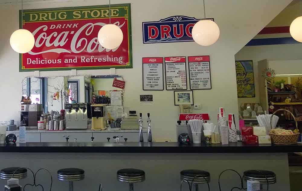 Southwest Iowa Soda Fountains: McMahon Pharmacy in Corning