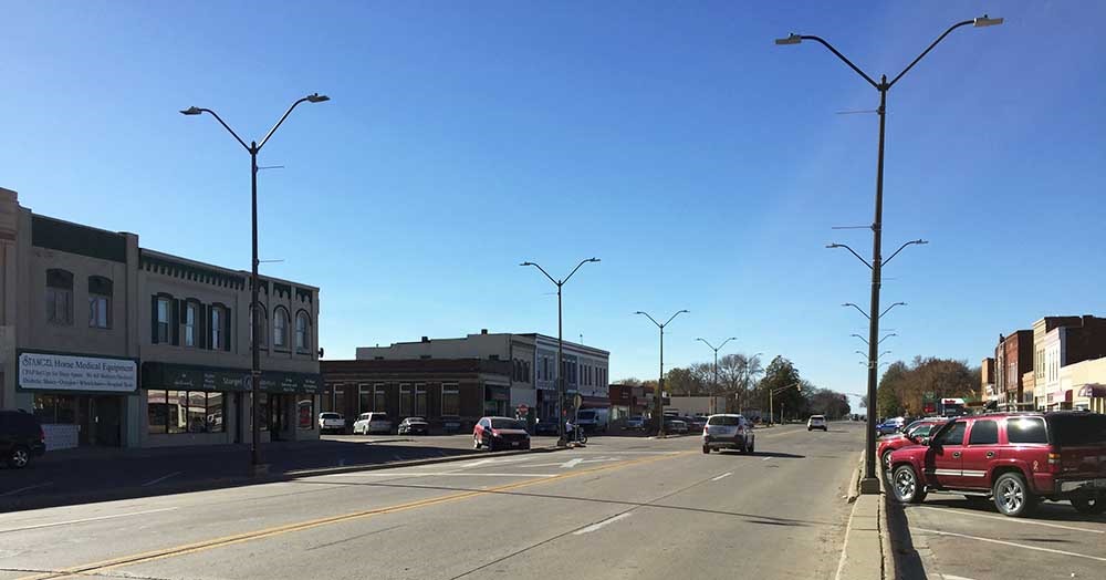 Widest Main Street in the United States: Onawa, Iowa