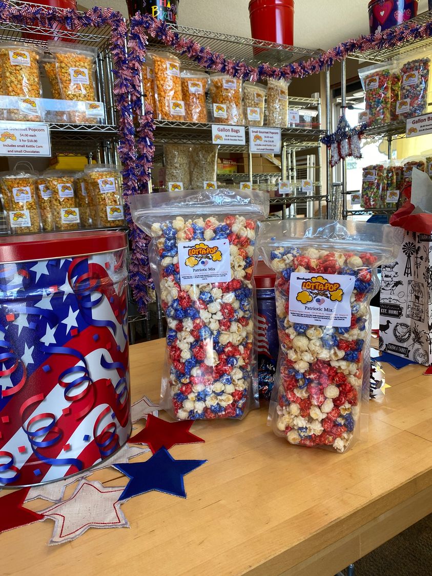 Patriotic Mix, Lotta-Pop Popcorn, Ankeny Iowa
