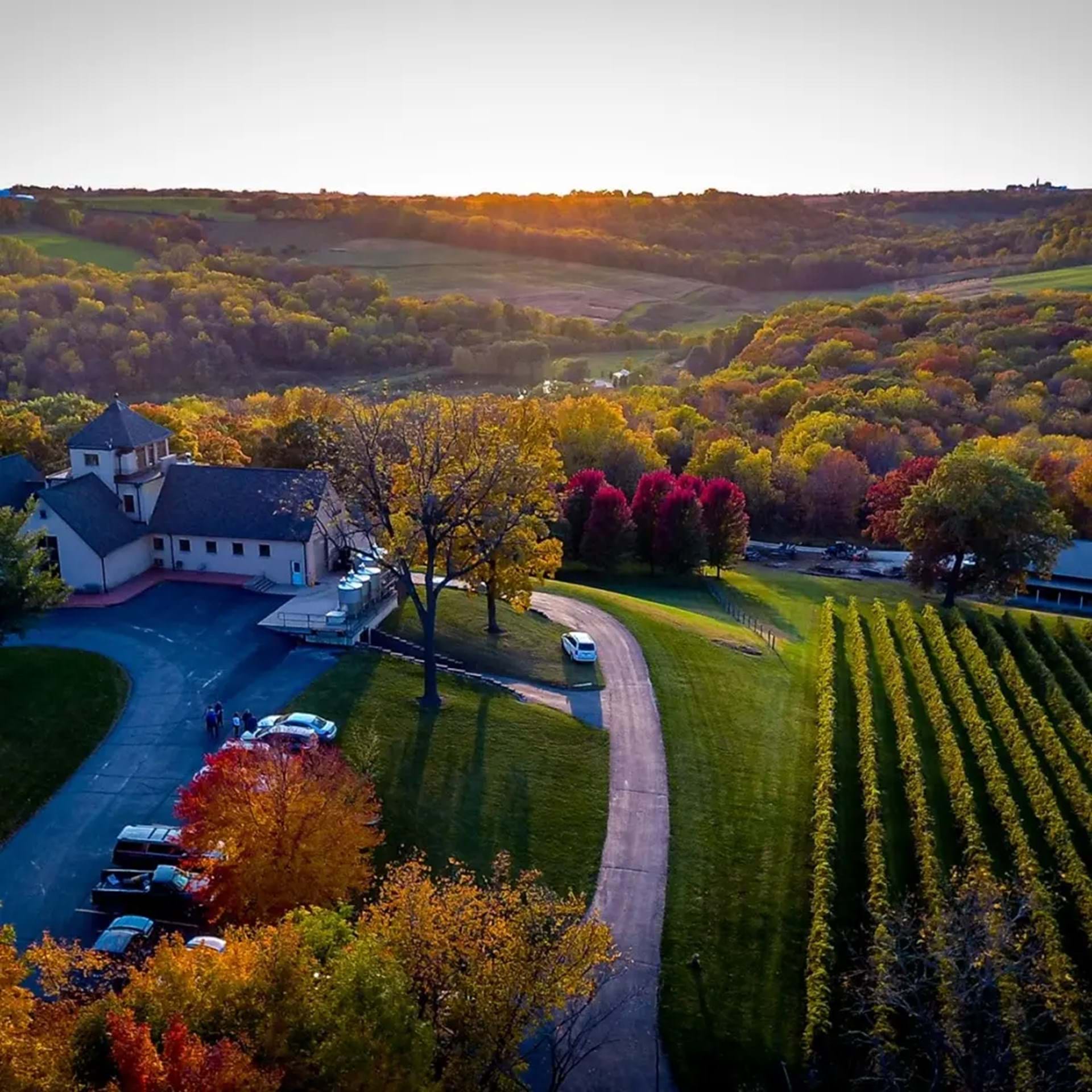 9 Iowa Wineries with Great Fall Views