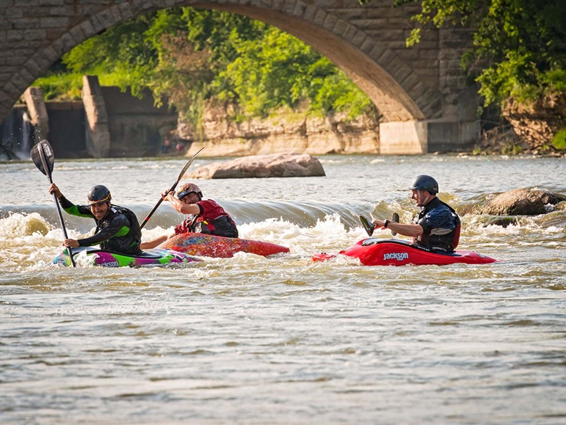 Kayakers on the Gobbler Wave
