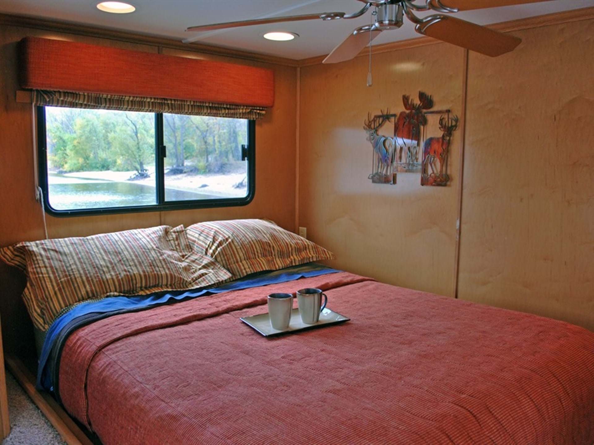 This boat has 4 separate bedrooms