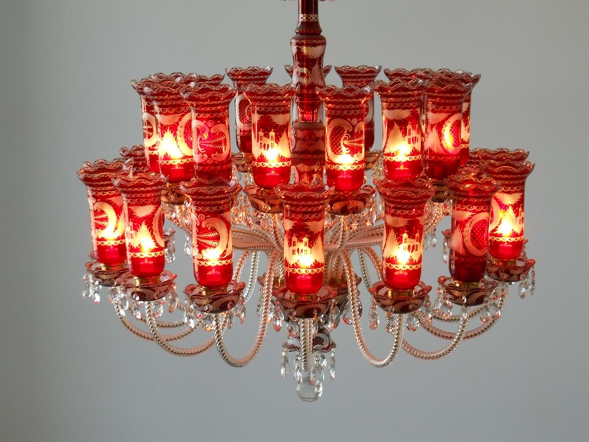 Czech made chandelier in museum