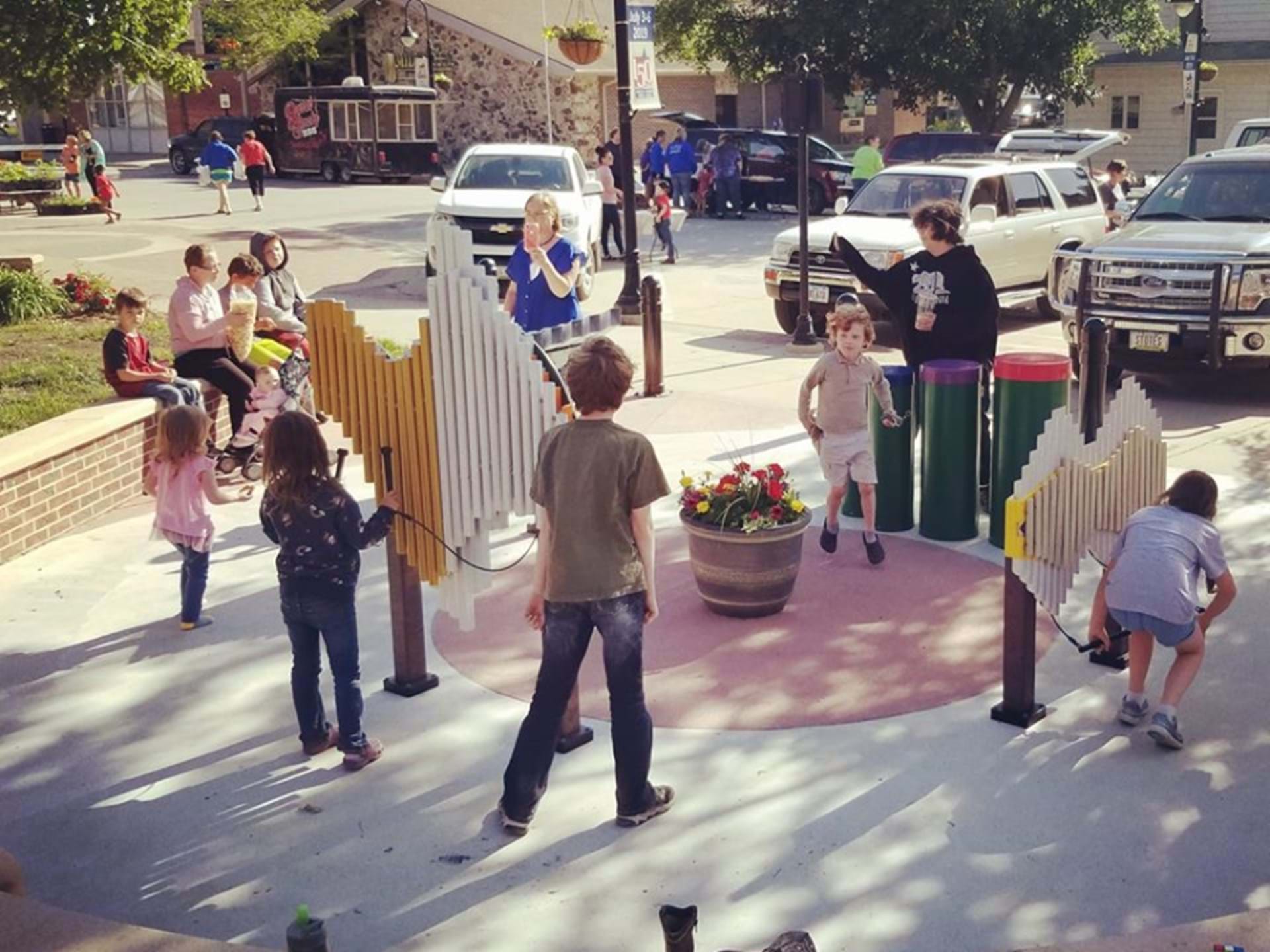 The Outdoor Musical Garden outside Avoca Public Library is open year-round, all hours, and all ages