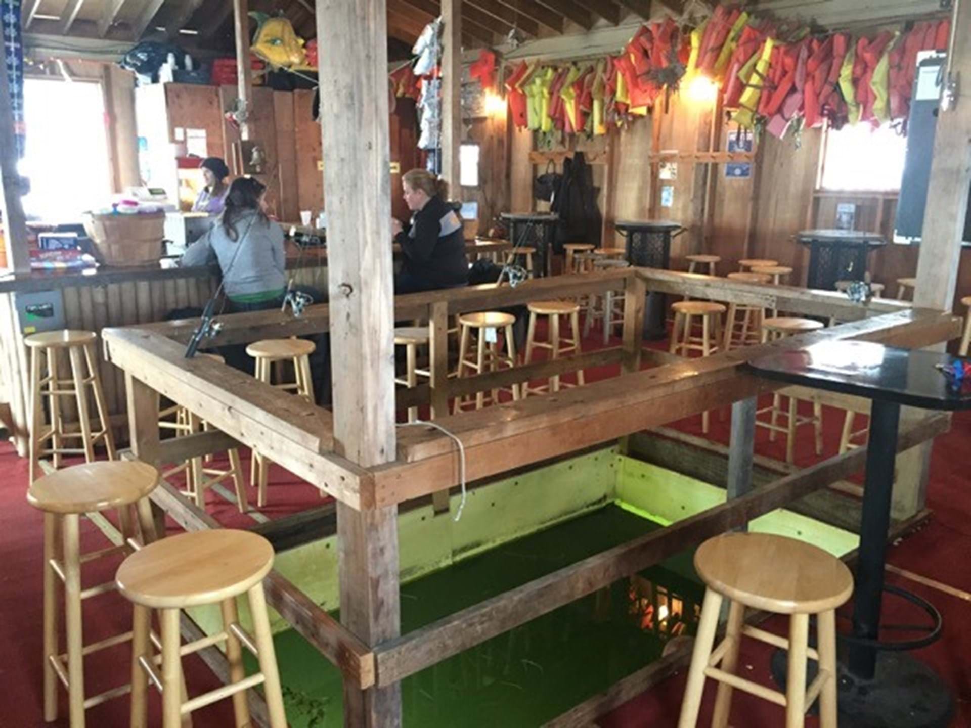 Inside the Fish Shack in the winter!