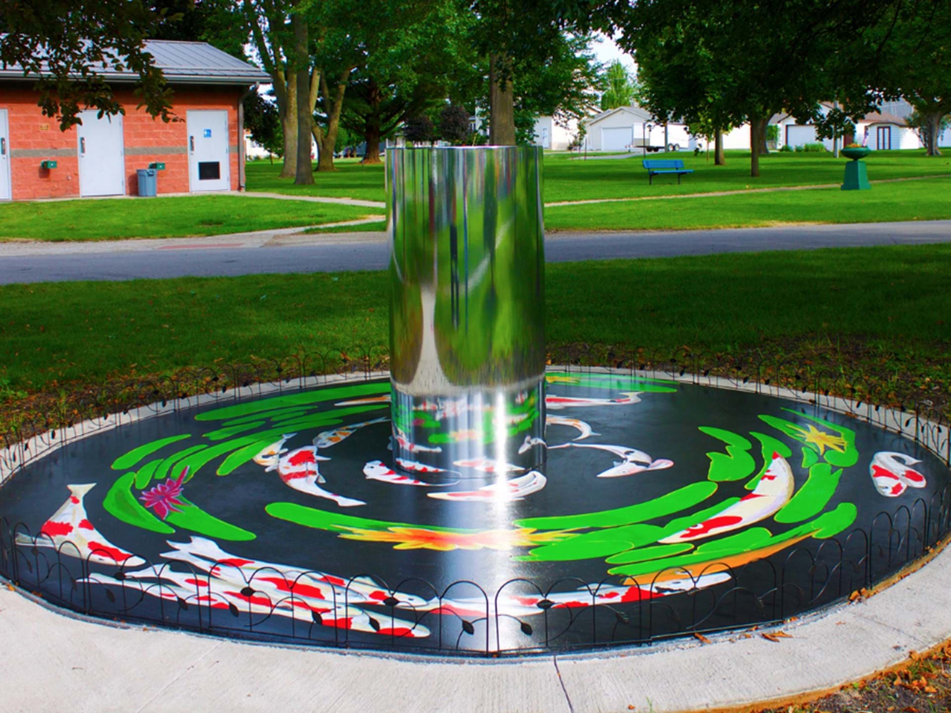 Magic Cylinder Koi Pond Illusion Dysart City Park