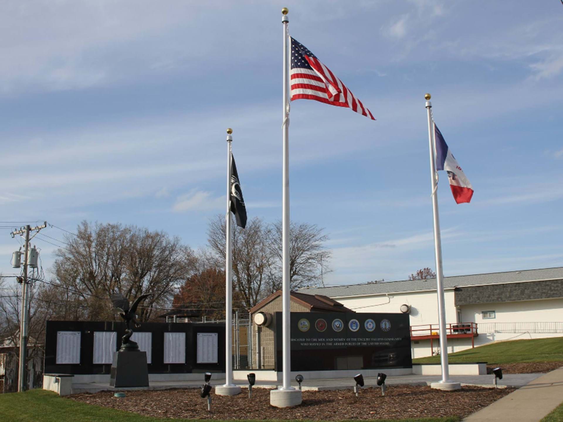 English Valleys Veterans Memorial at 222 S. Main St., North English, IA 52316