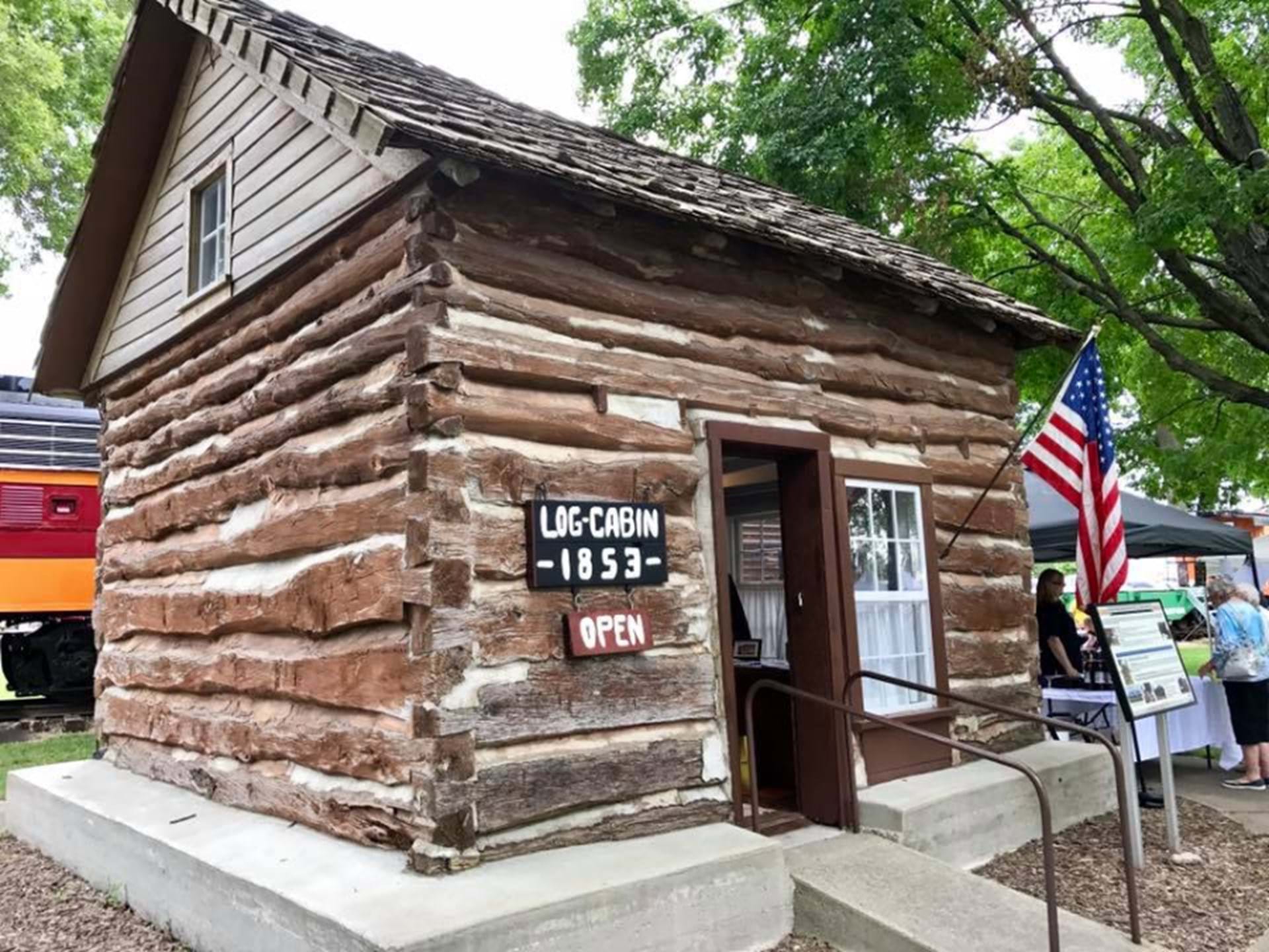 At one time, two families lived in this two room cabin.
